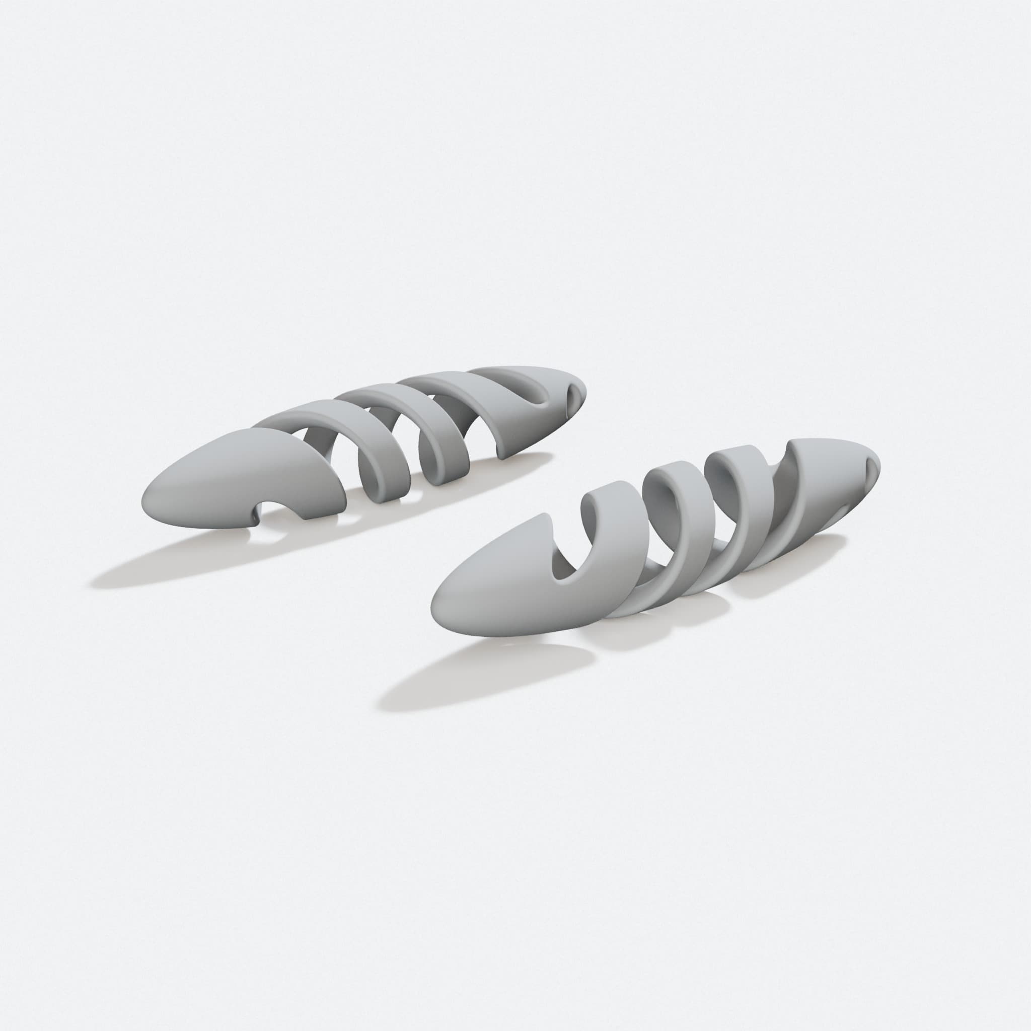 Twist Earrings 3D Printed Gift