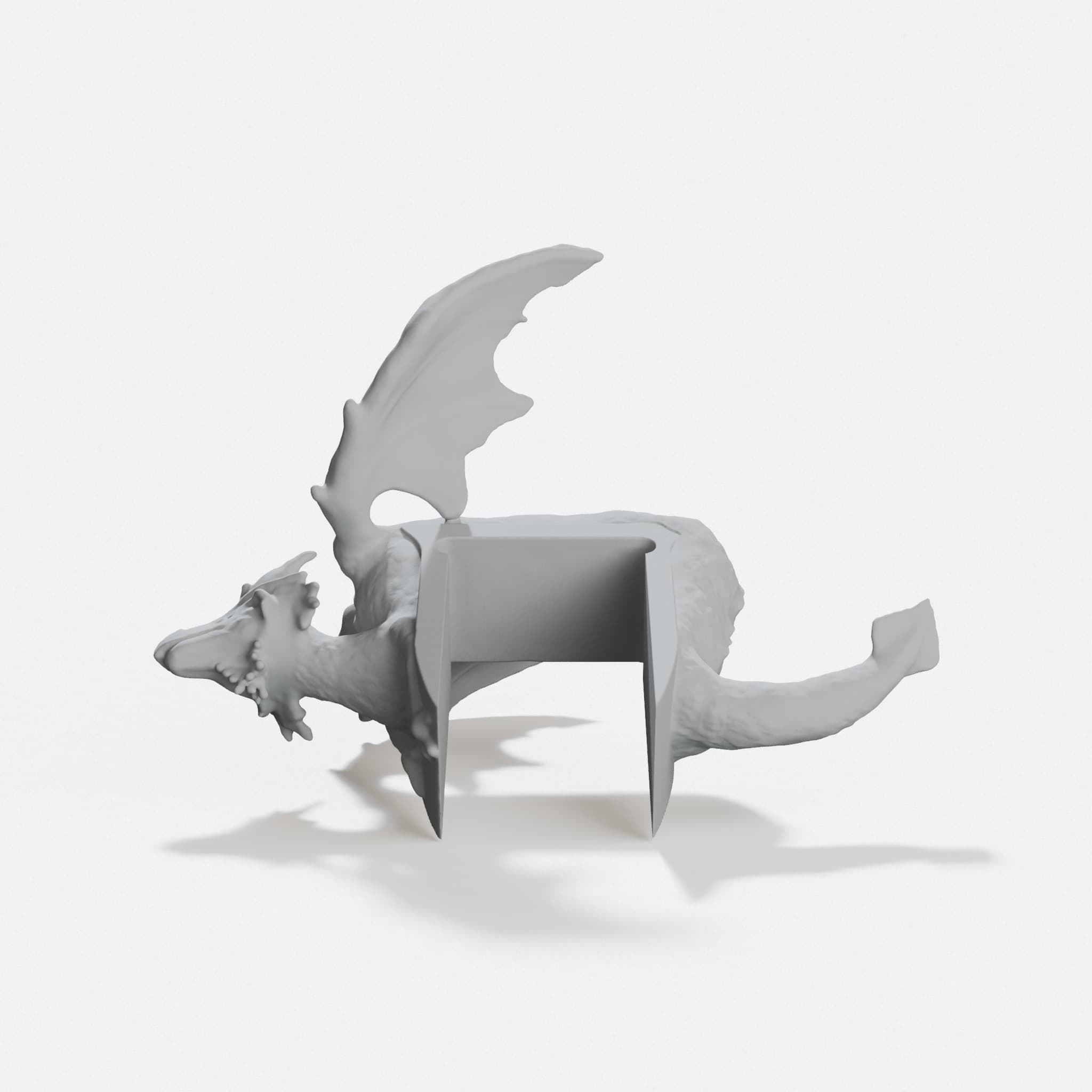 Cubicle Coat Hanger Dragon, 3D Printed Office Accessory