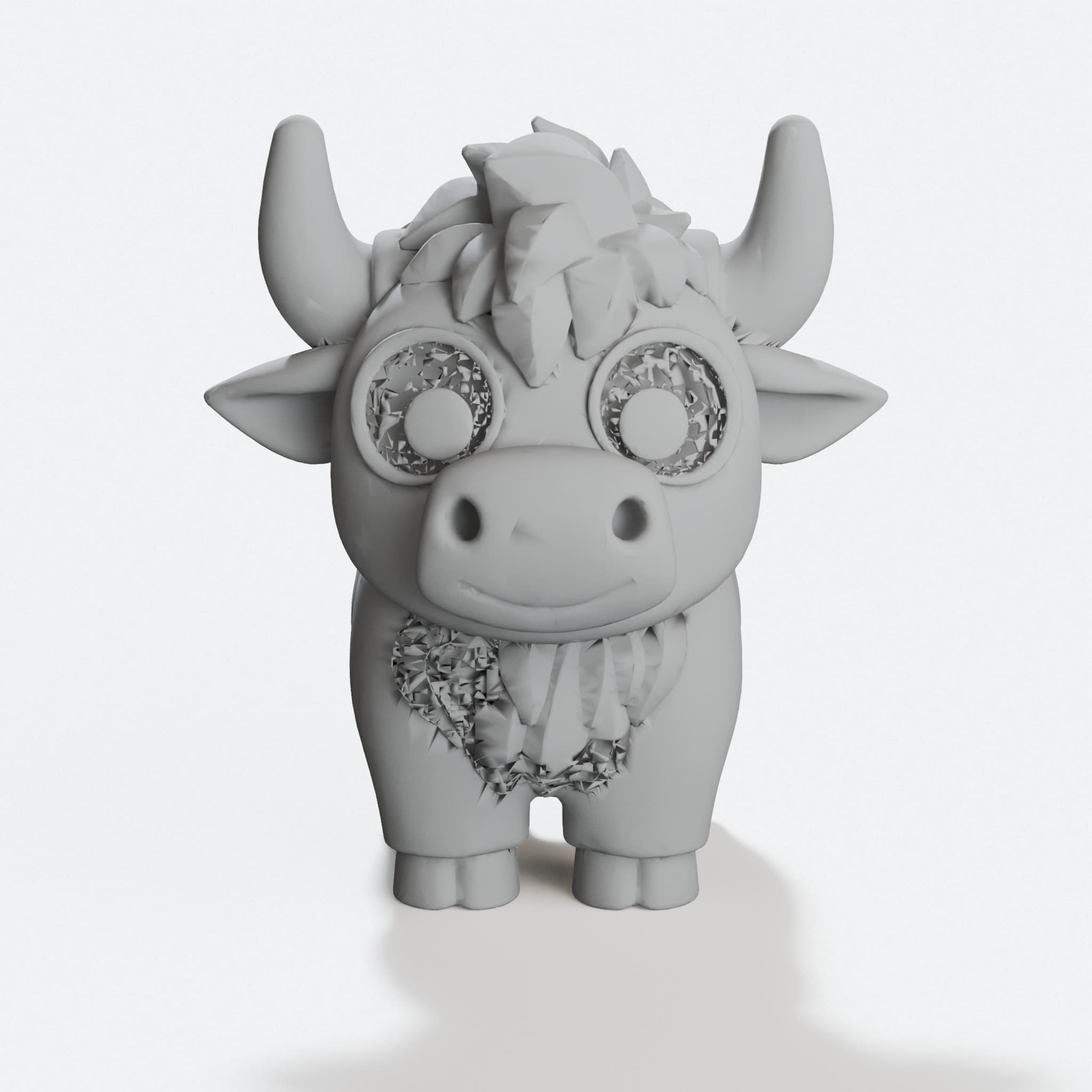 Cute Highland Cow Pencil Cup, 3D Printed Office Accessories