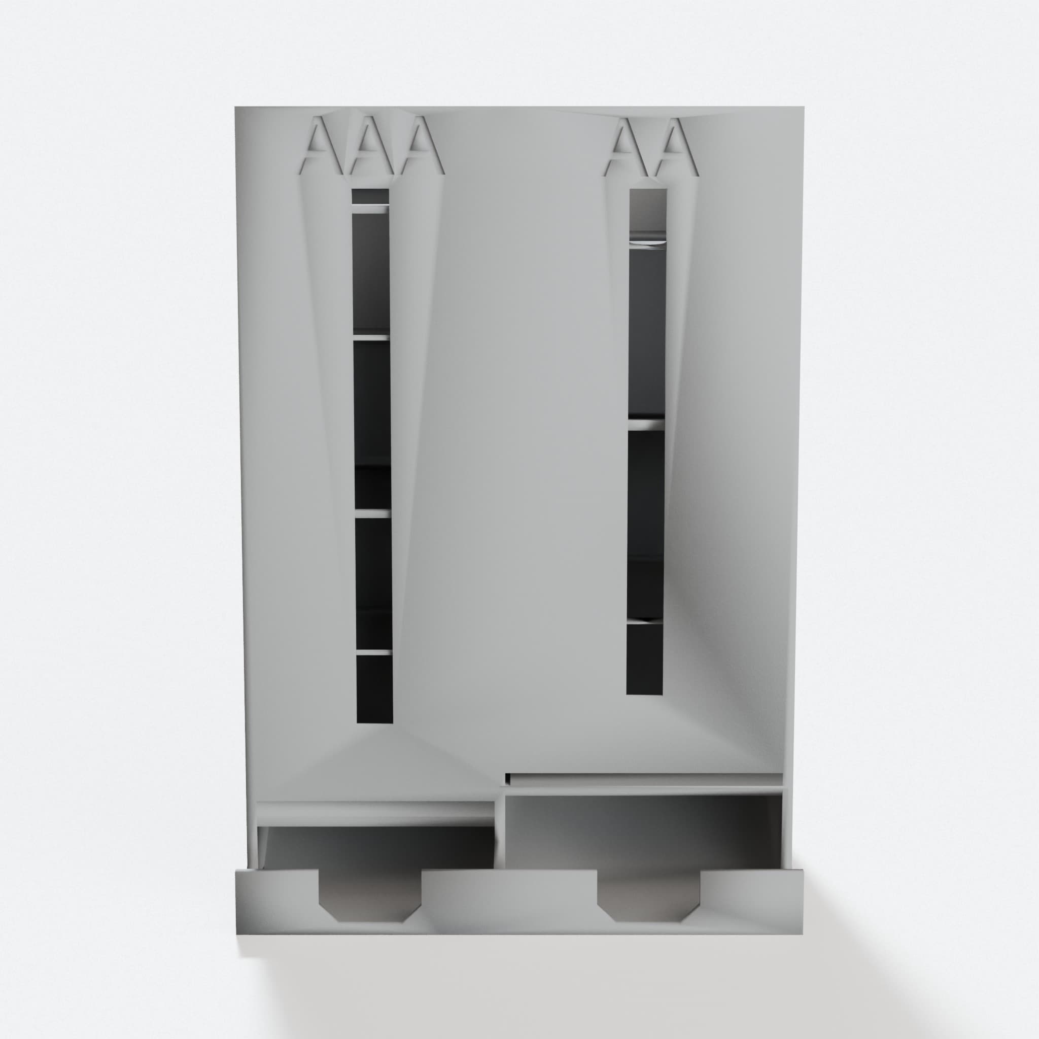 AA AAA Battery Holder 3D Printed Organizer