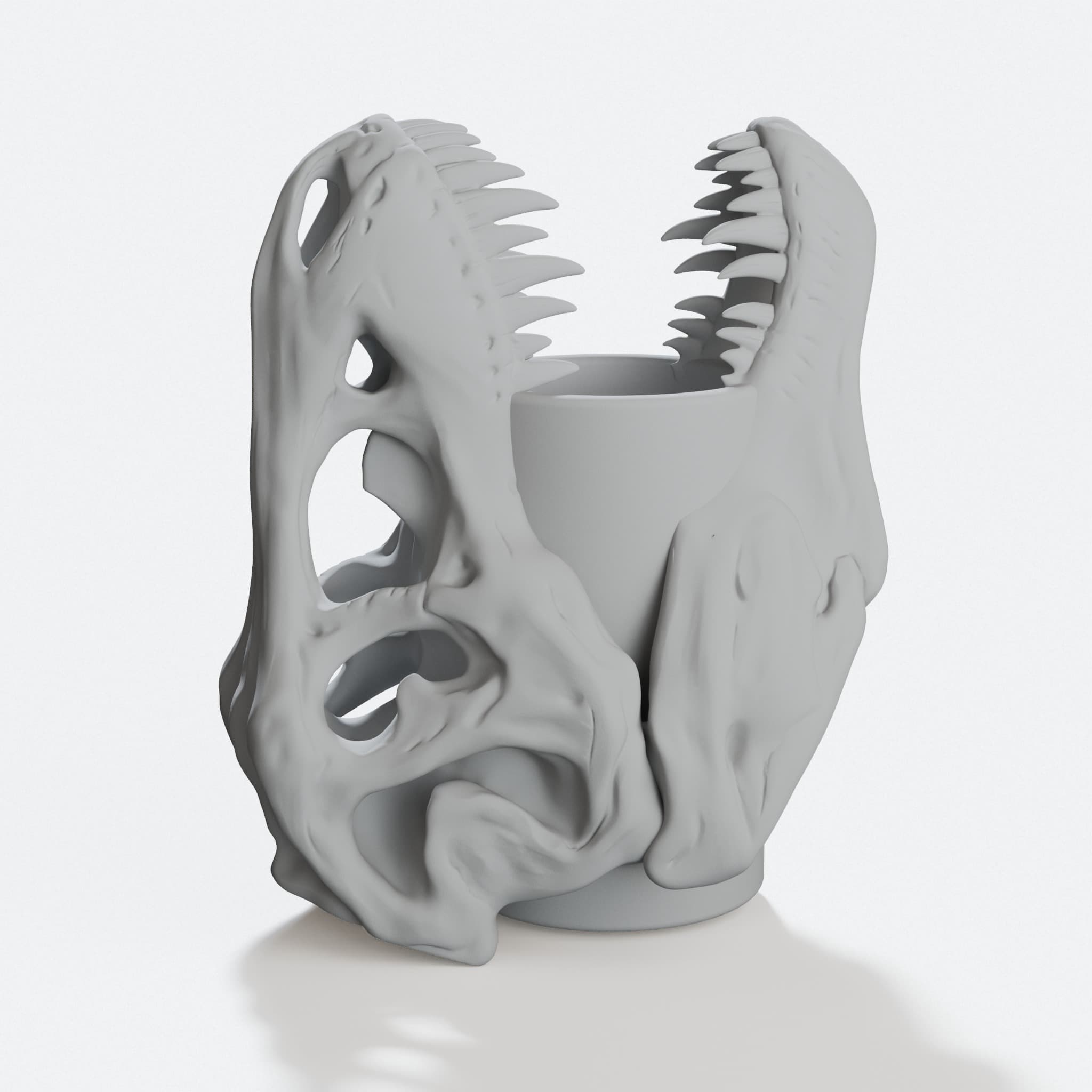 T-Rex Skull Pen and Toothpick Holder