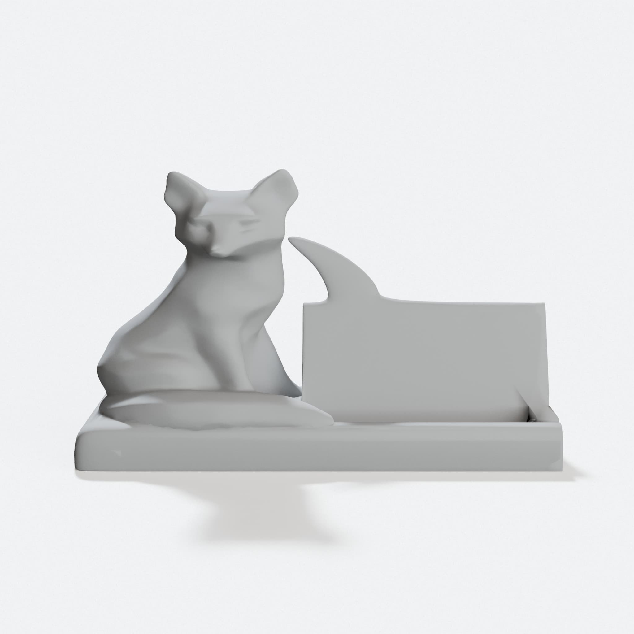 Mr Fox 3D Printed Business Card Holder for Desk