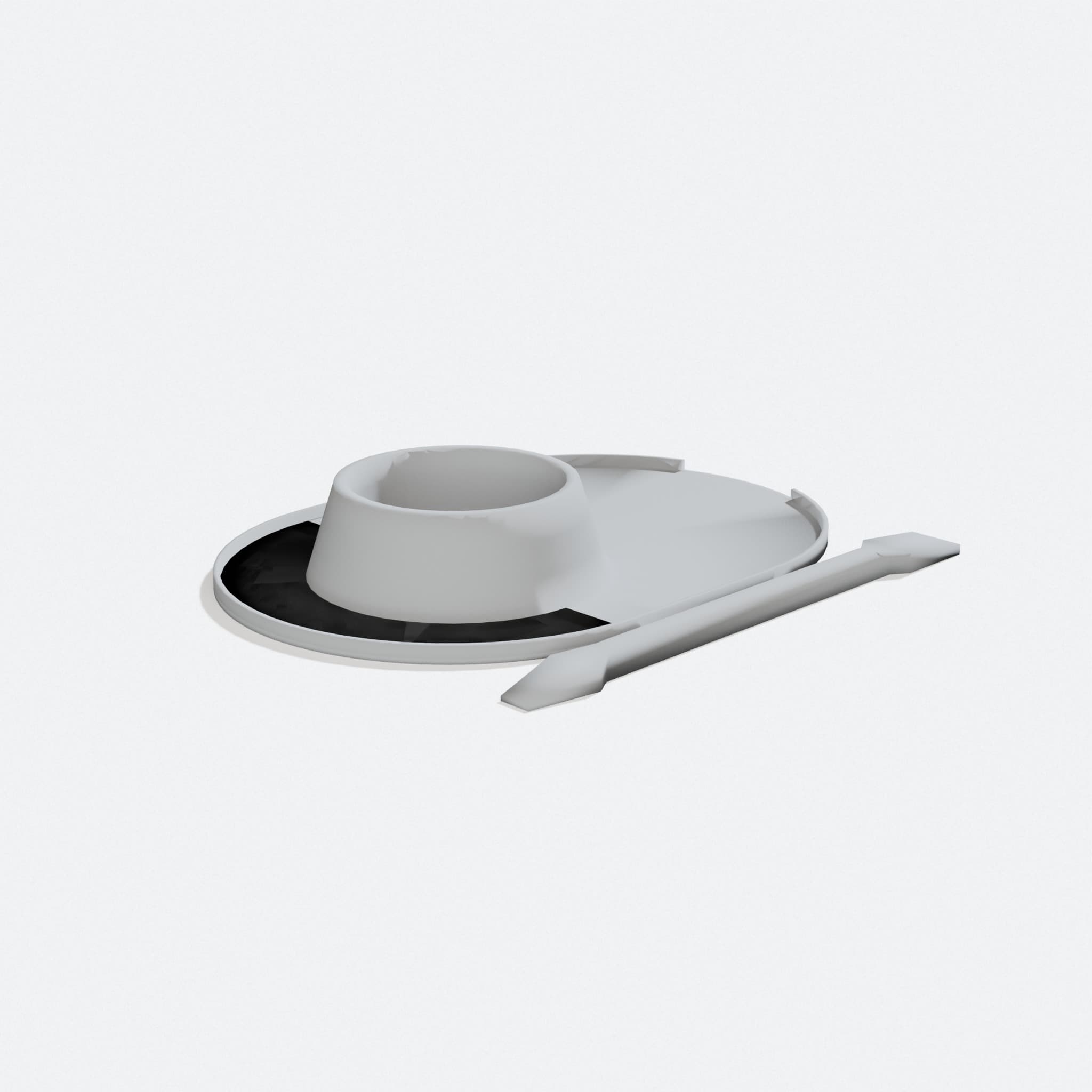 Stackable Epoxy Cup with Spatula 3D Printed Workshop Tool