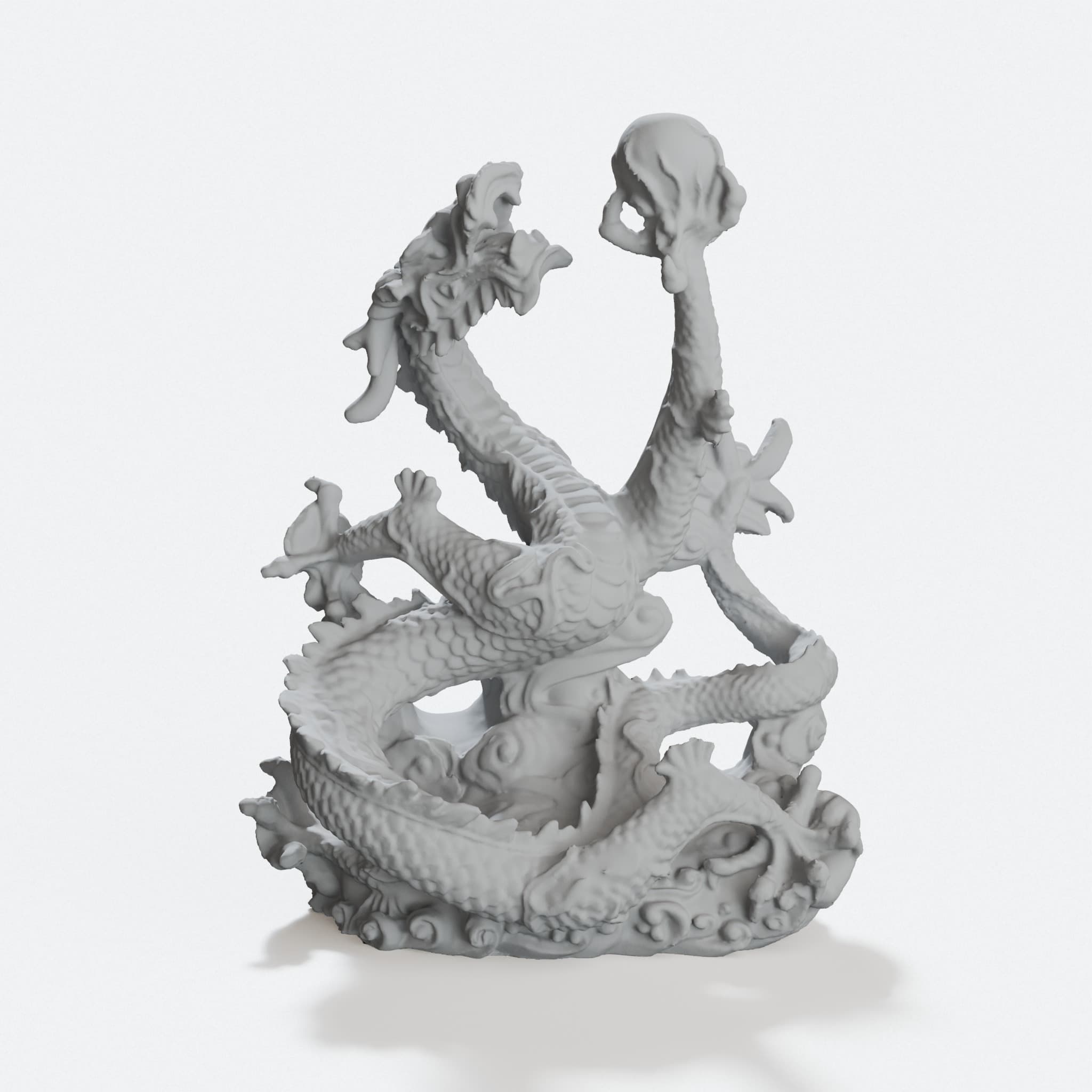 Dragon 3D Printed Ornament, Sculpture Decor