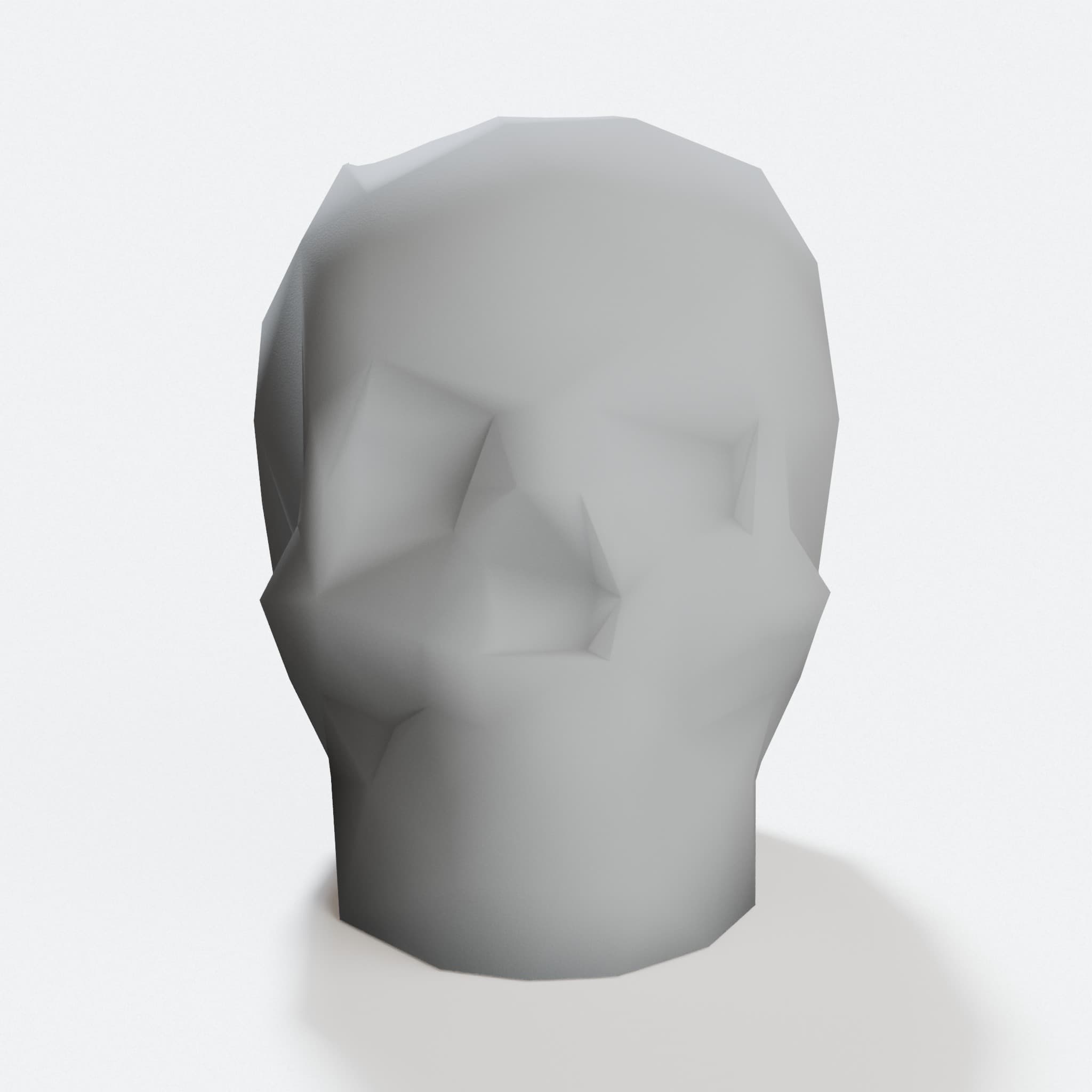Skull Lowpoly Pen Holder - 3D Printed Office Accessories