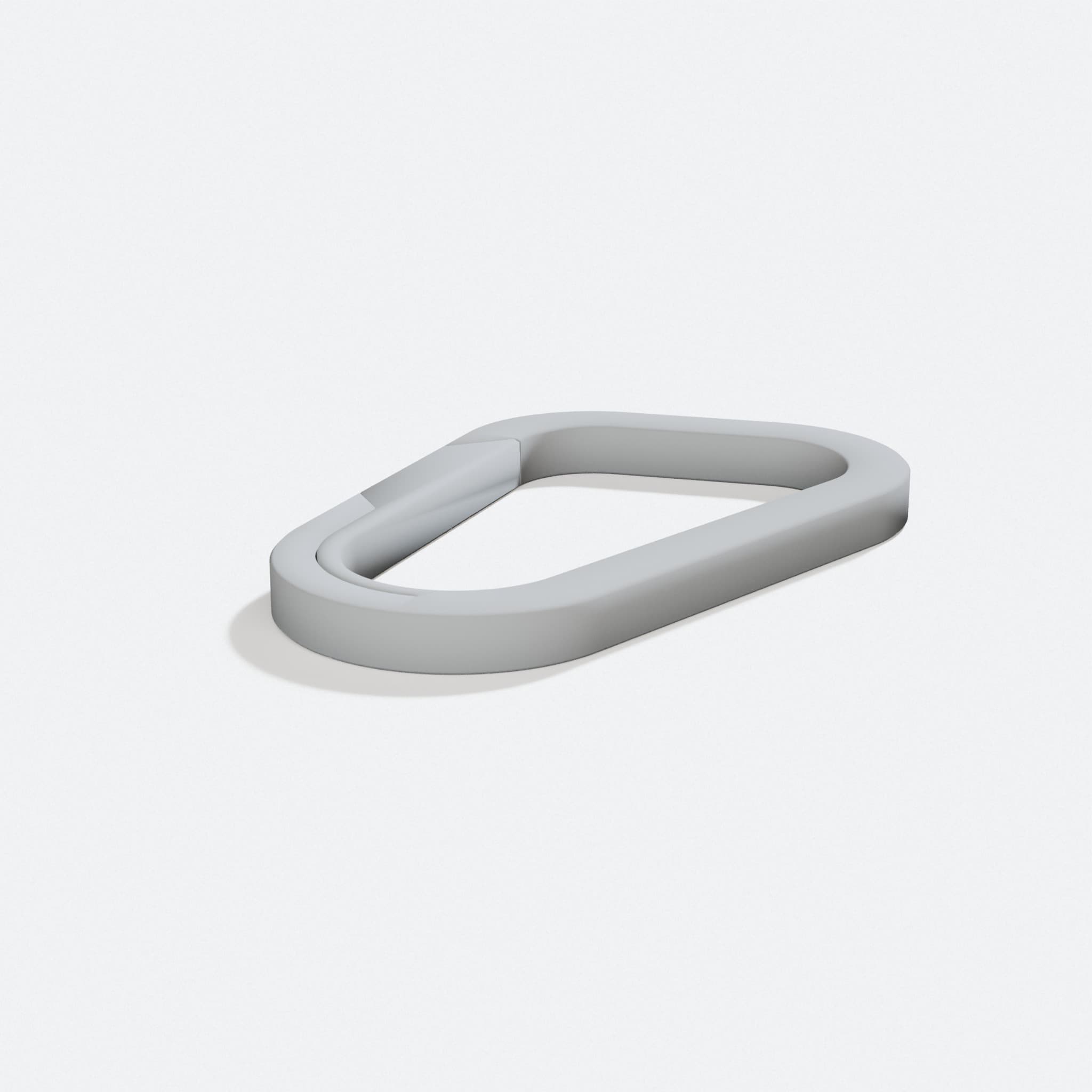 Asymmetric Carabiner with Internal Hook