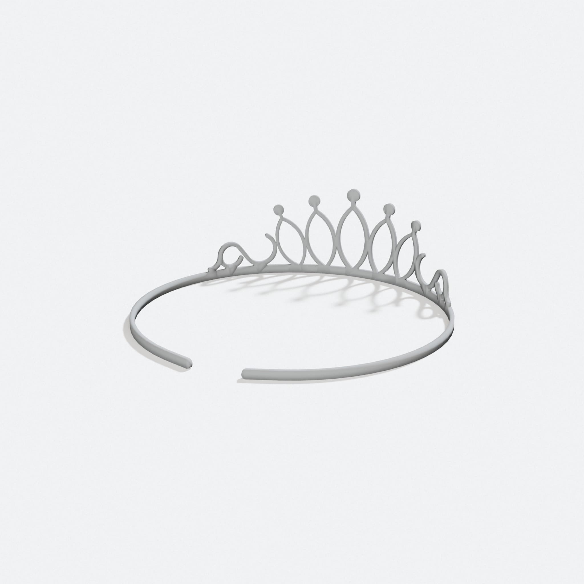 Simple Tiara 3D Printed Gift, Ready to Print