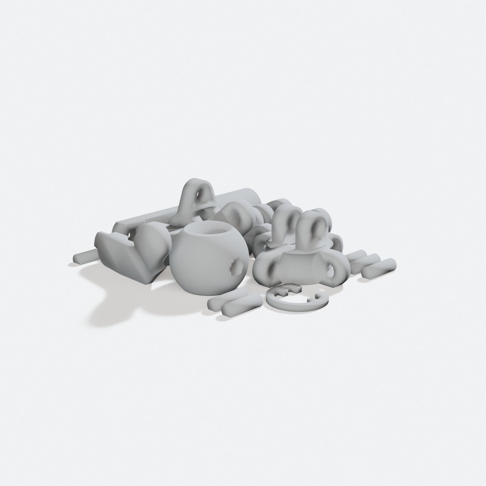 Tetratankoped 3D Printed Robot Toy with Cannon