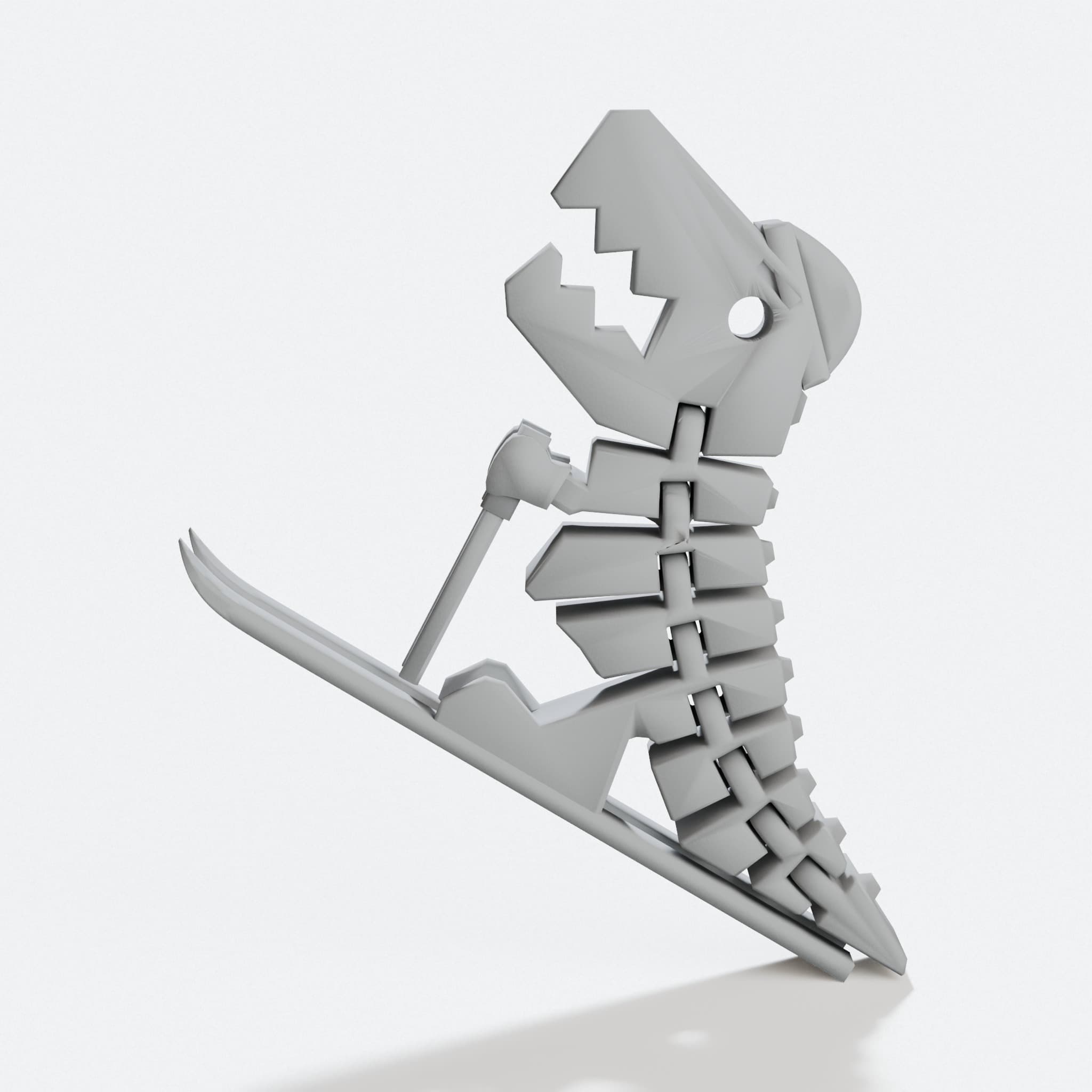 Flexi Rex Skiing Edition Articulated Dinosaur Toy