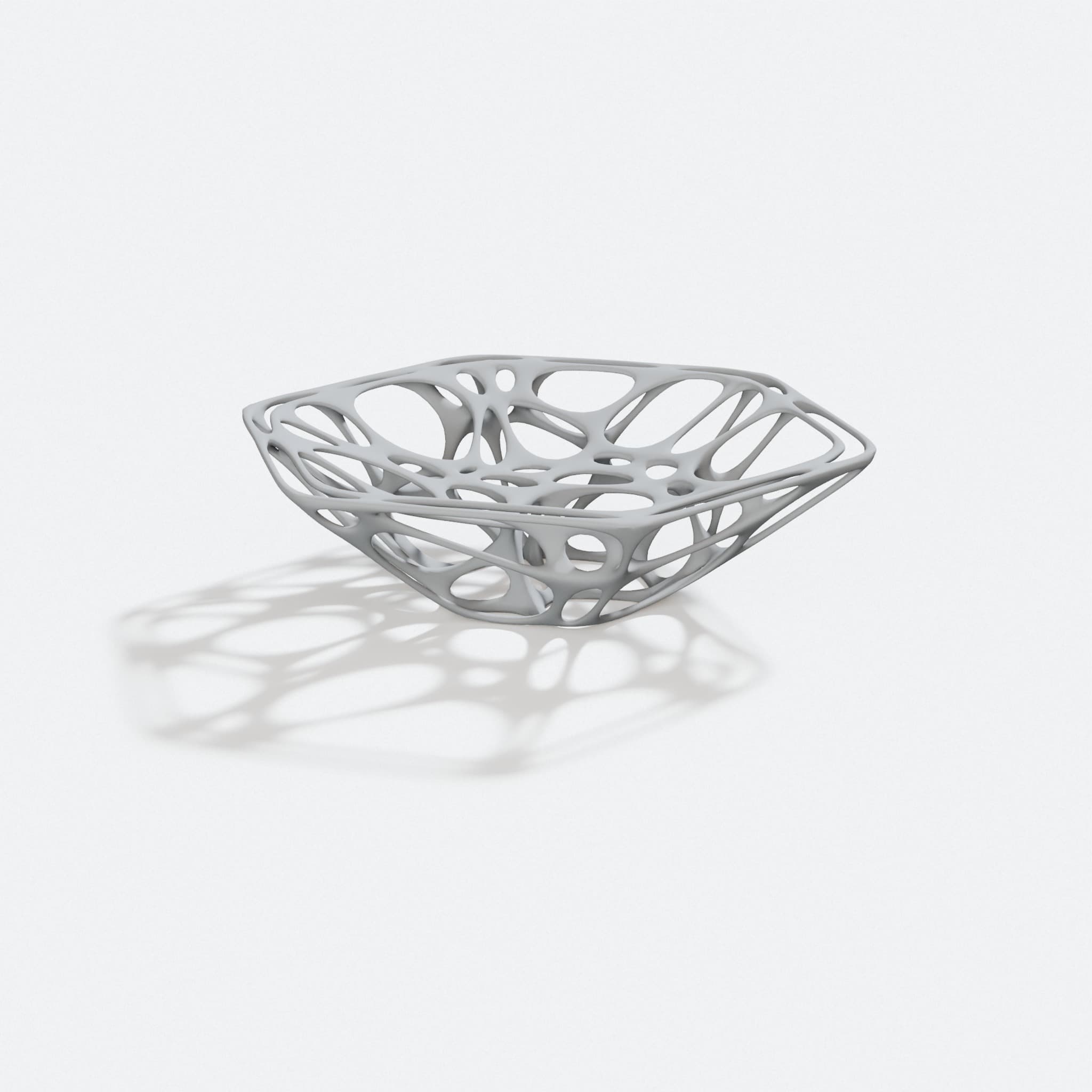 Voronoi Hexagon Dish: 3D Printed Home Decor
