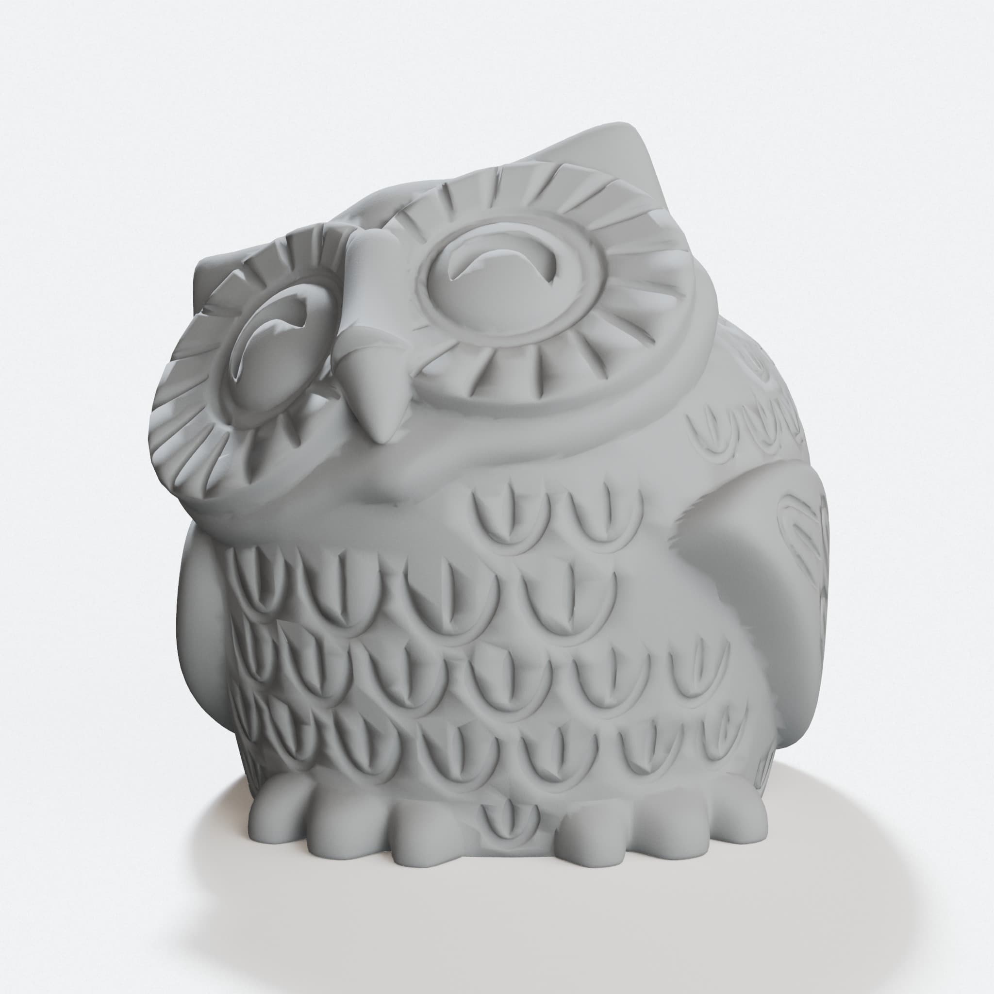 Smiling Owl Planter | 3D Printed Home Decor Flower Pot