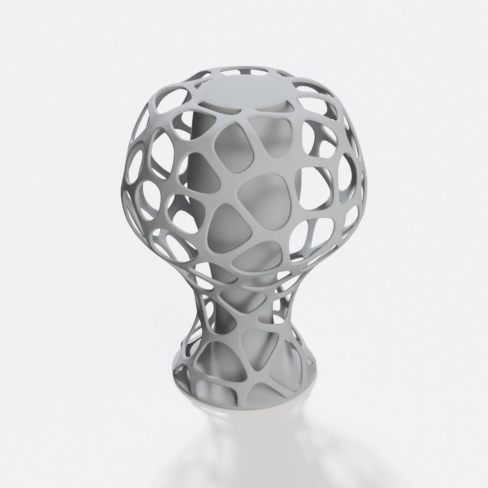 Hybrid Core 3D Printed Vase with Voronoi Pattern