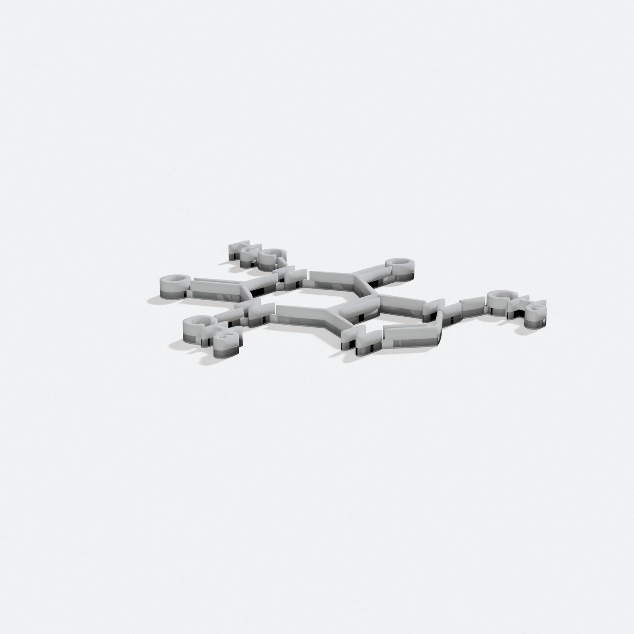 Caffeine Molecule 3D Printed Home Decor Wall Art