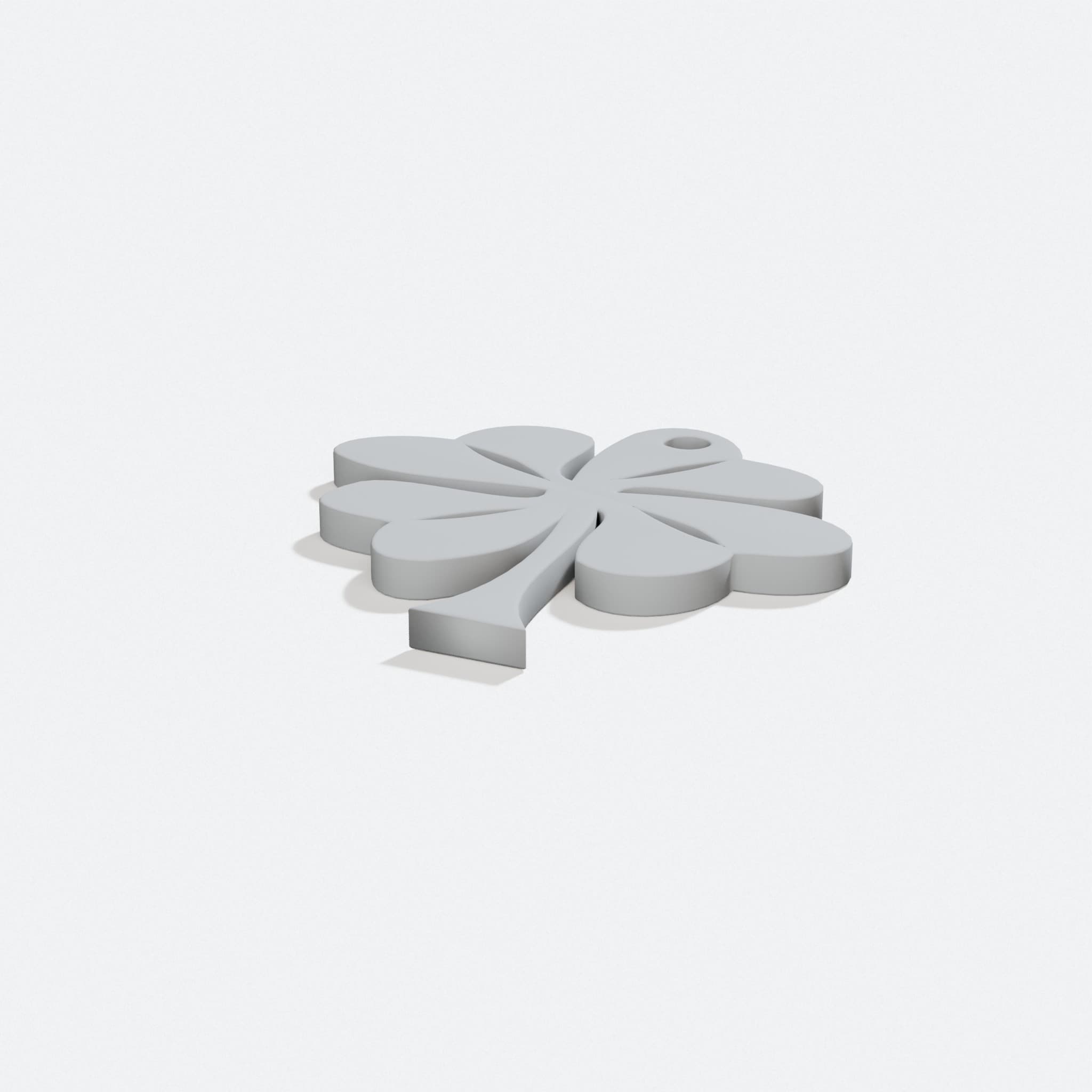 Shamrock Pendant - 3D Printed Lucky Charm Jewelry