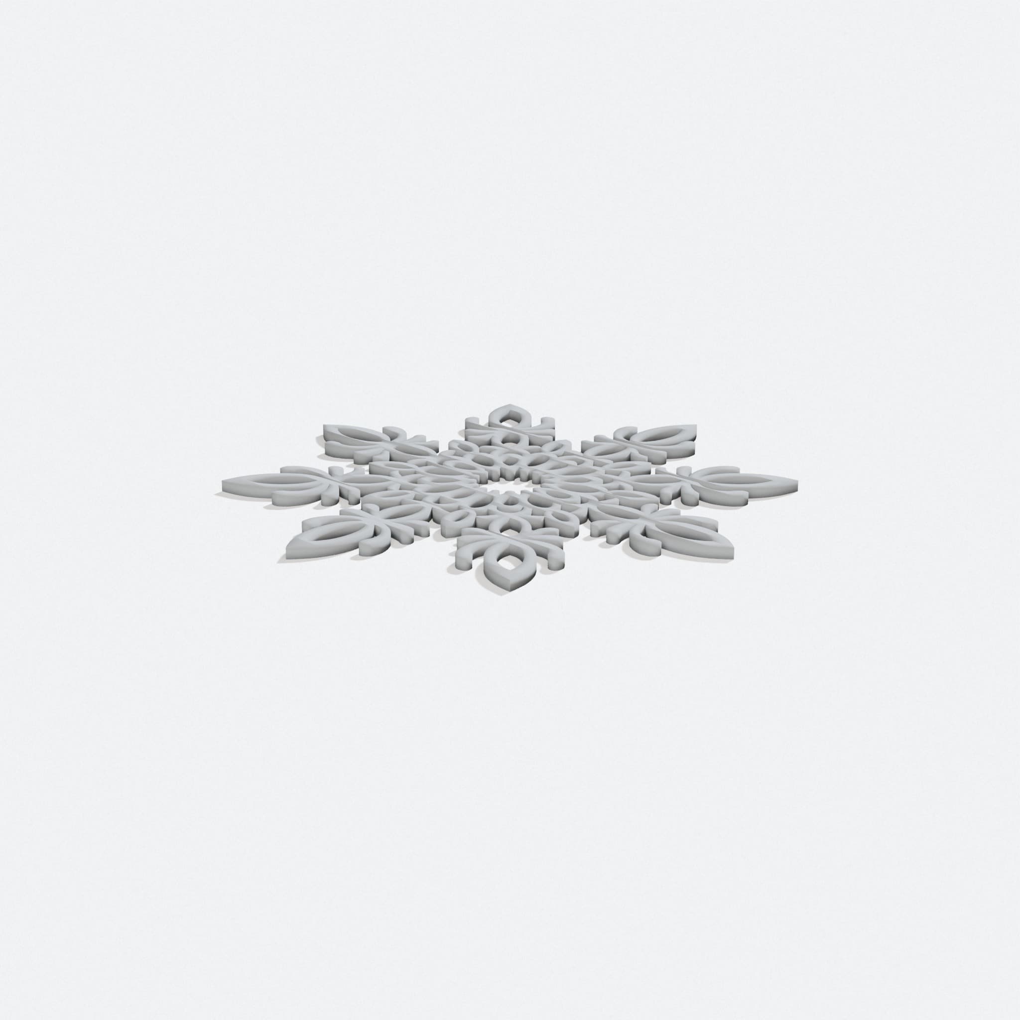 3D Printed Snowflake Christmas Ornament