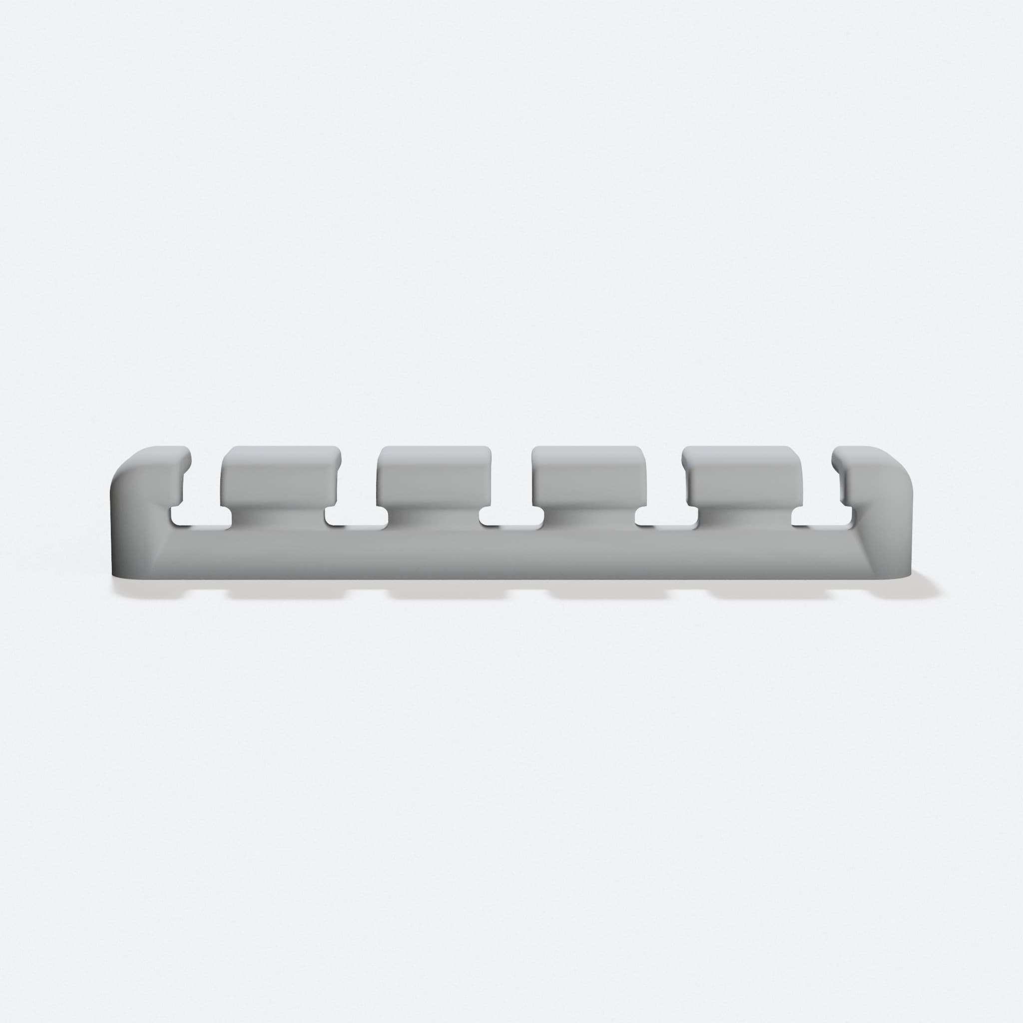 Five Cable Holder Desk Mount 3D Printed Organizer