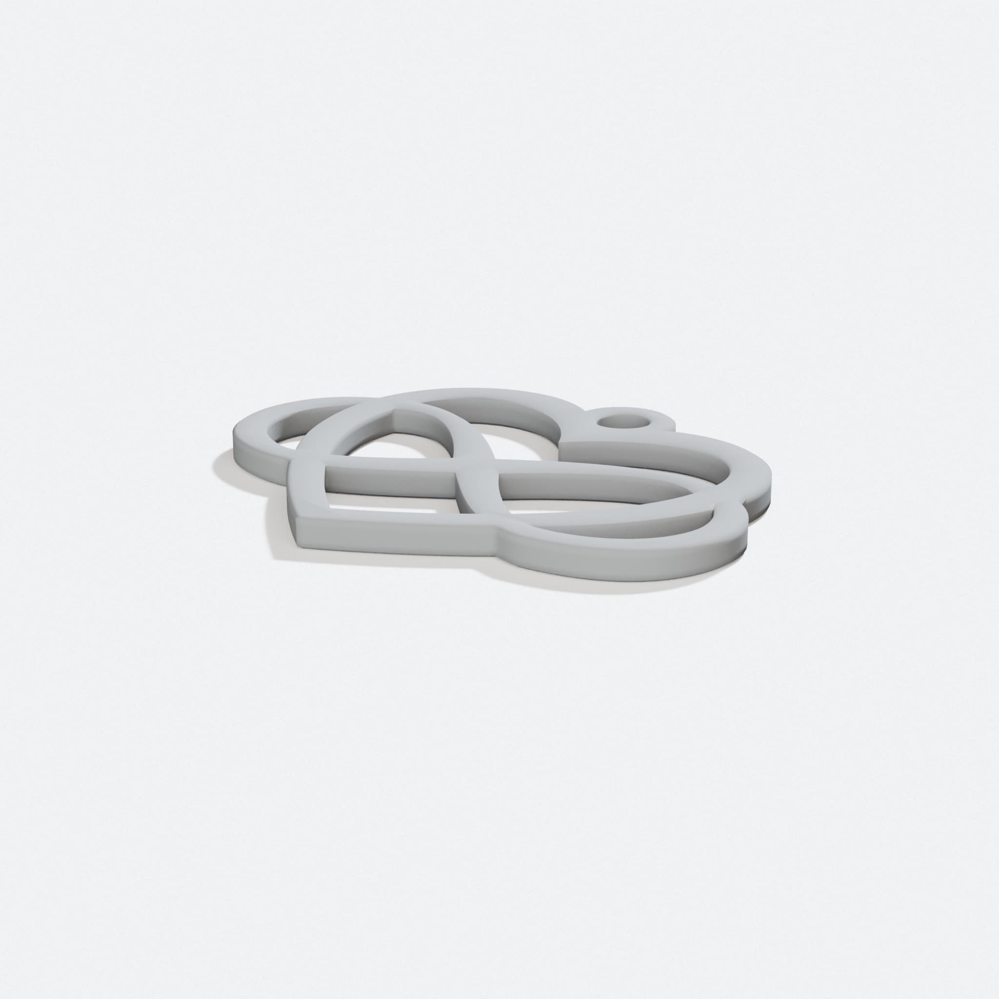 Infinity Heart 3D Printed Ornament for Valentines Day & Weddings