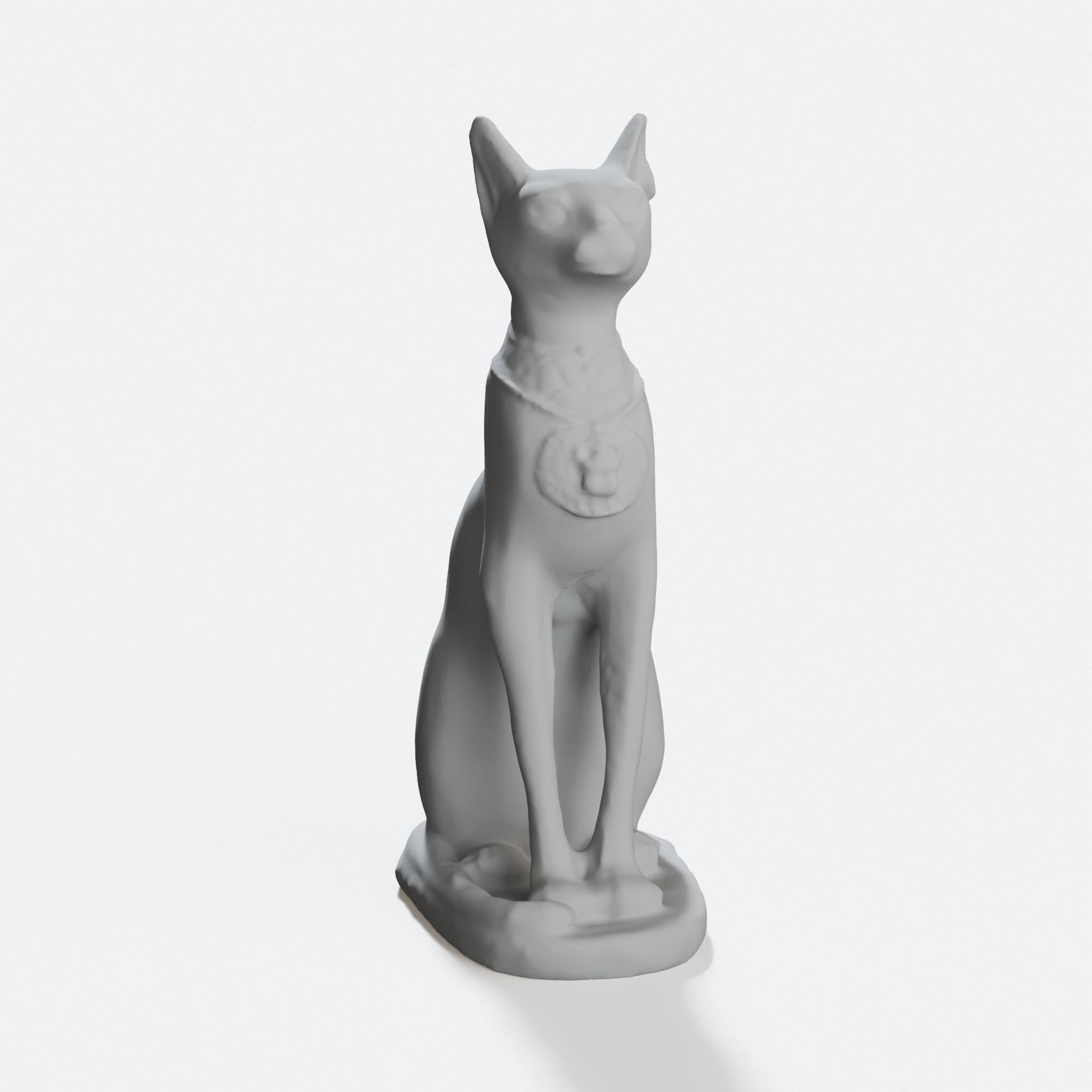 Egyptian Cat Figurine – 3D Printed Art Sculpture