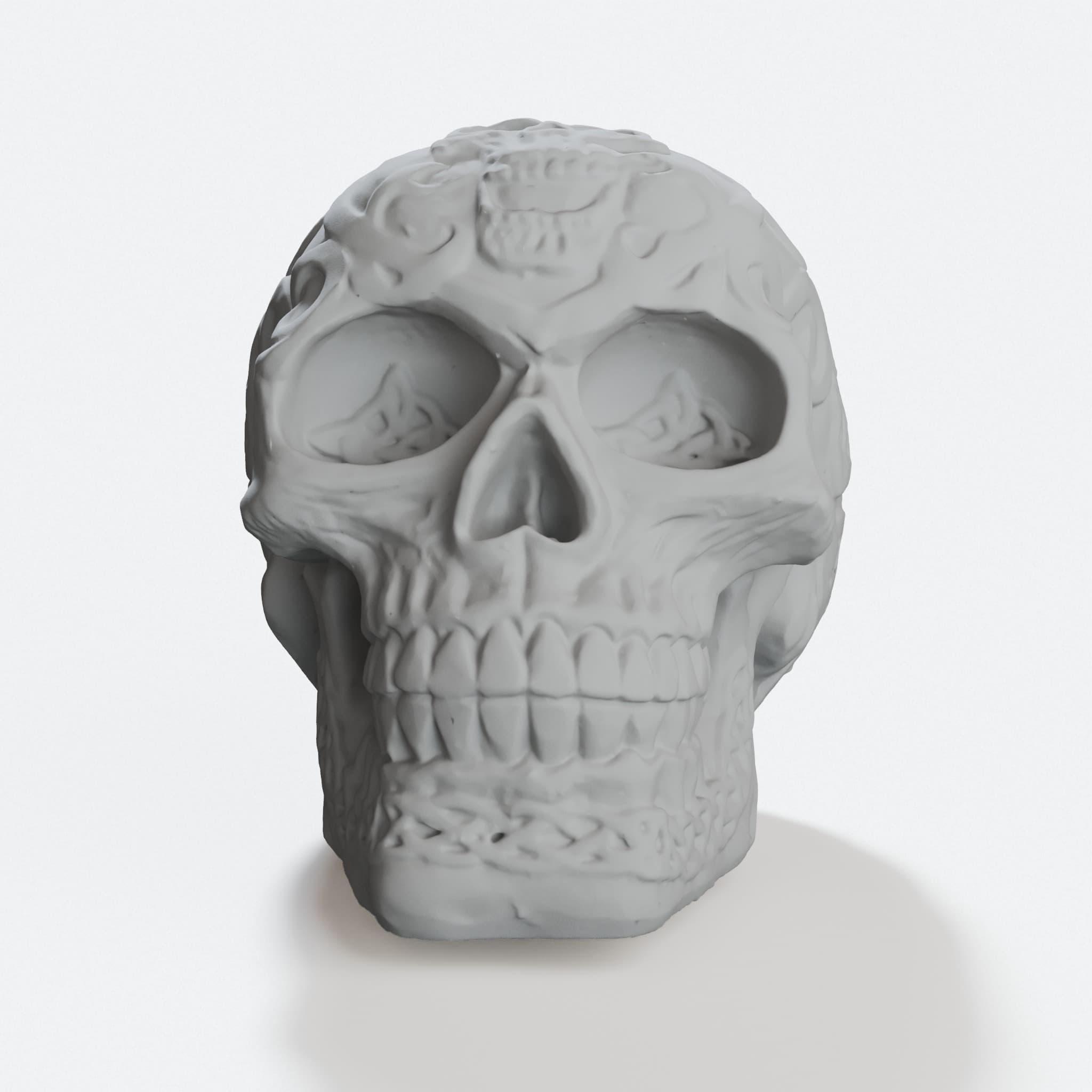 Celtic Skull 3D Printed Wall Art Sculpture