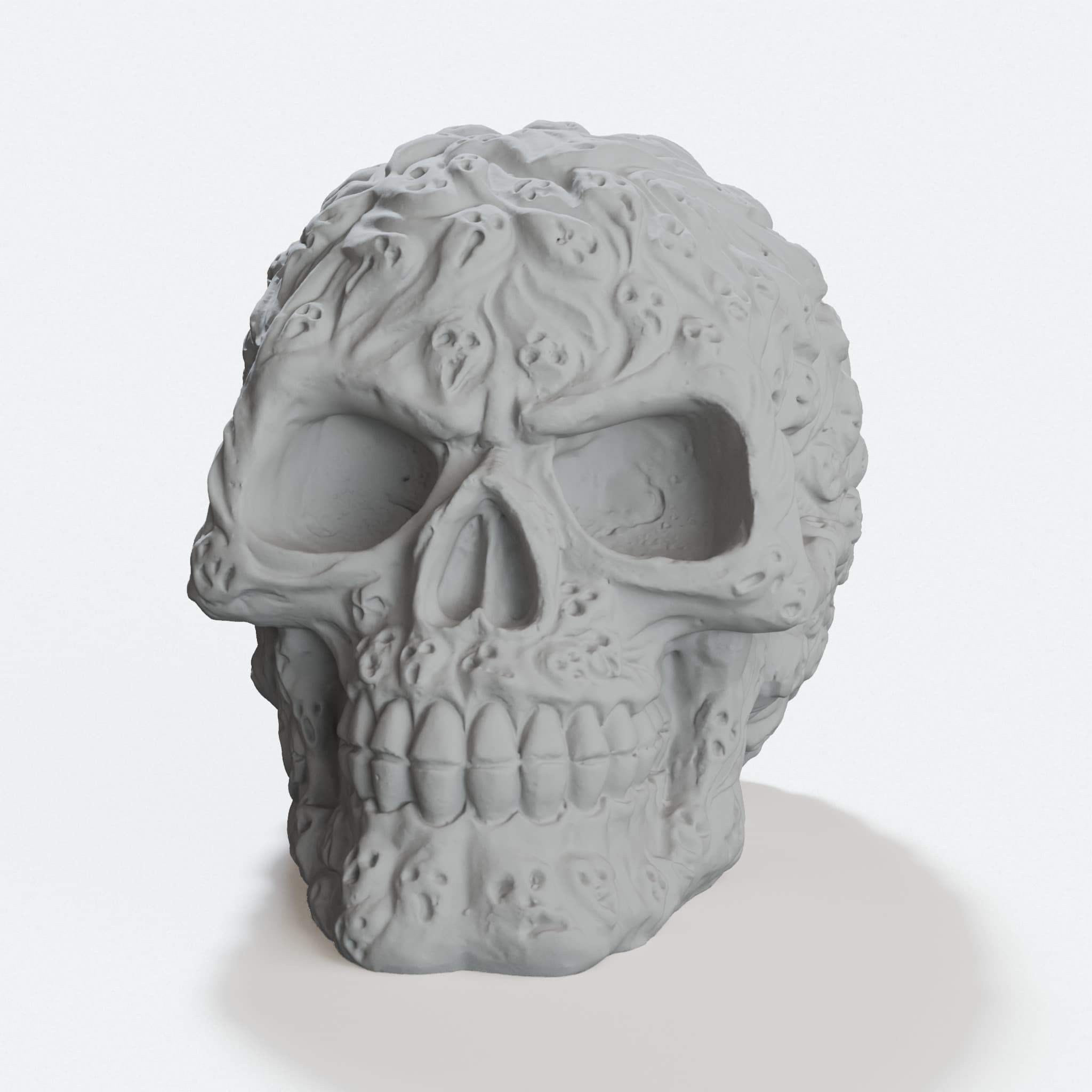 Souls Skull 3D Printed Home Decor | Gothic Wall Art