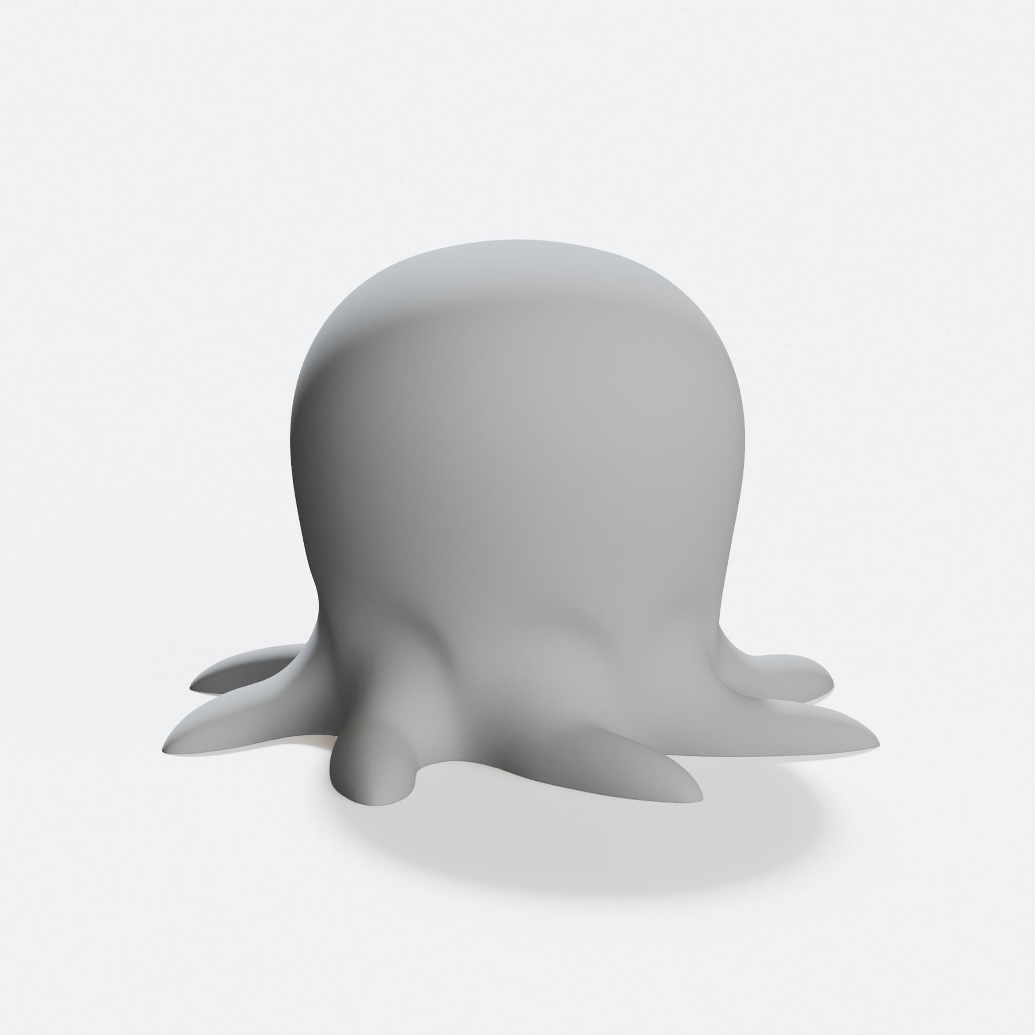 Cute Octopus Says Hello - 3D Printed Toy Figure