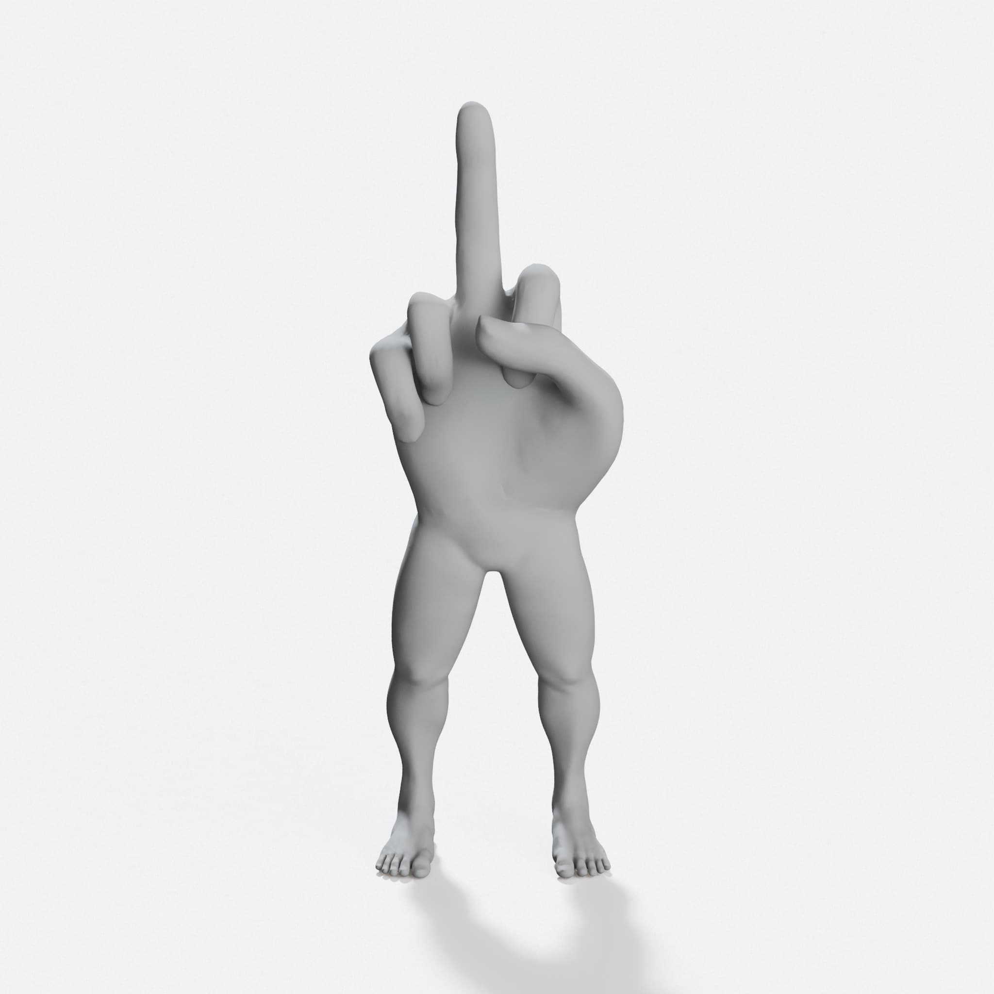 Handyman Middle Finger Toy - 3D Printed