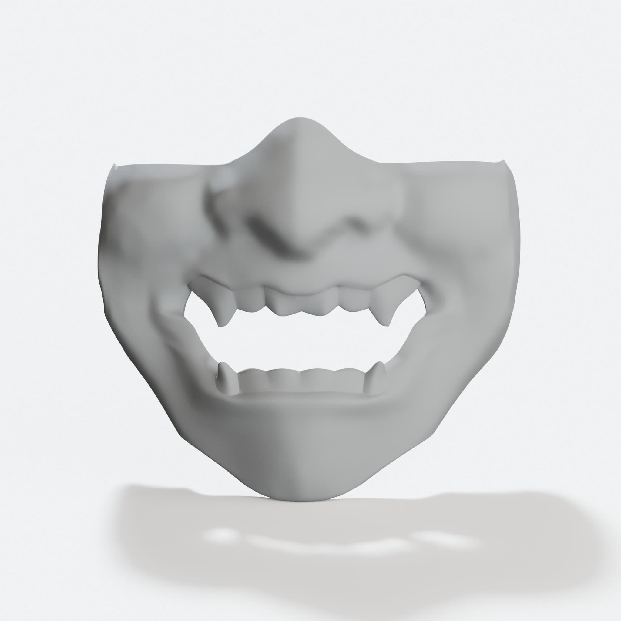 Samurai Half Mask Mempo - Adult 3D Printed
