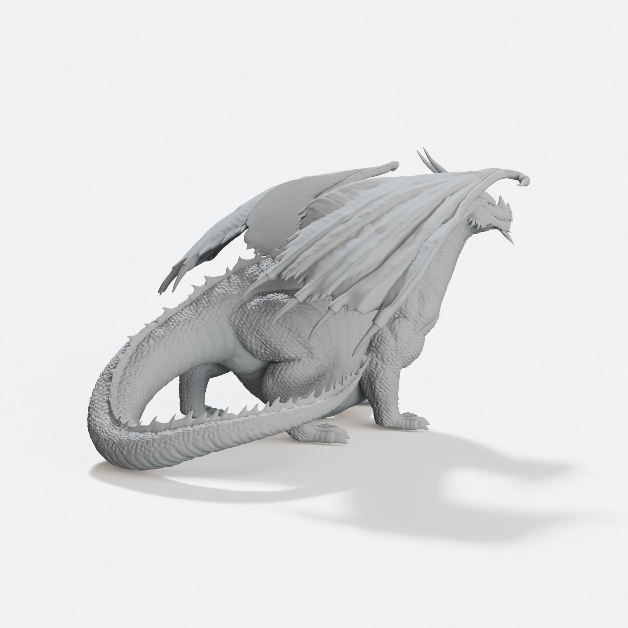 Chonky Red Dragon 3D Printable Model - Oh Lawd He Comin