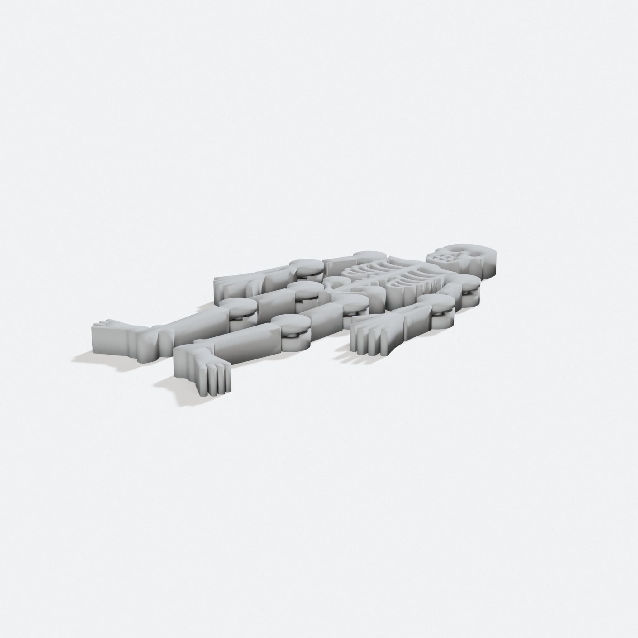 Skeletonz - Articulated Skeleton 3D Printed Toy Print-in-Place