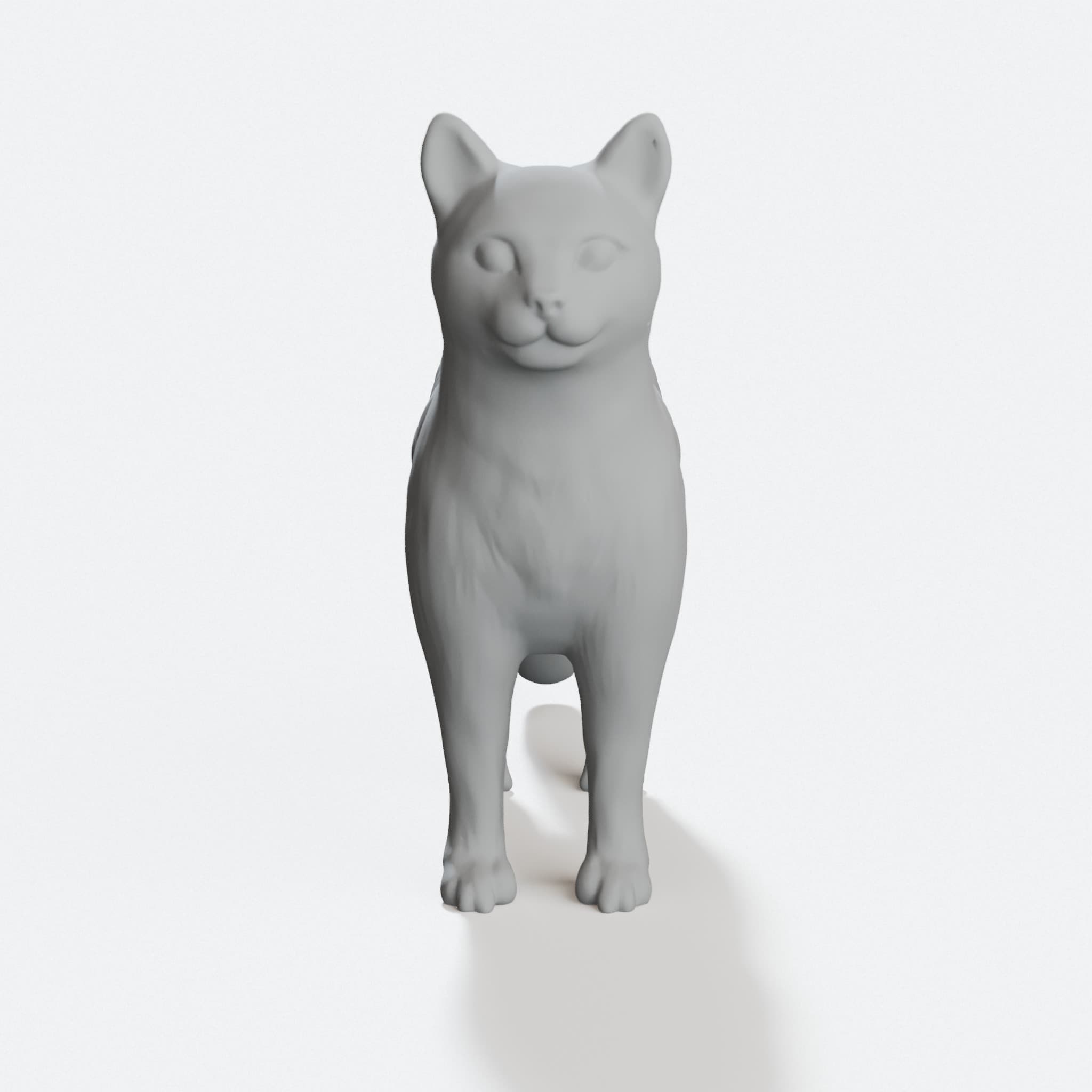 3D Printable Cat Figurine Model