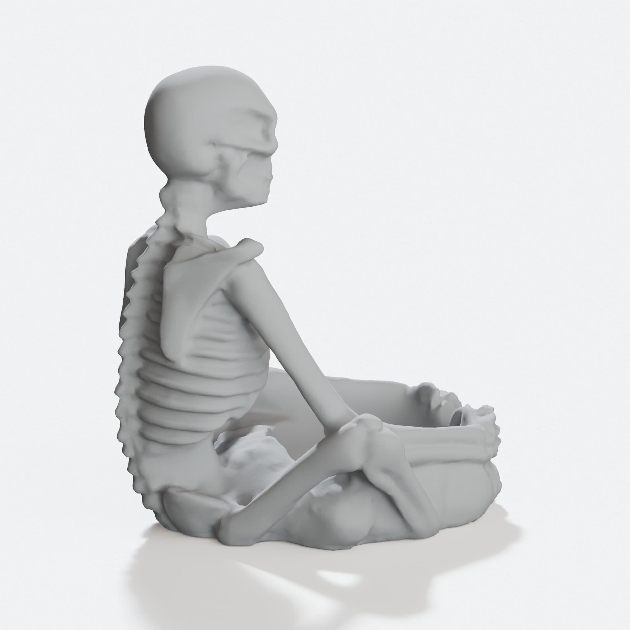Skeleton Candle Holder 3D Printed Home Decor