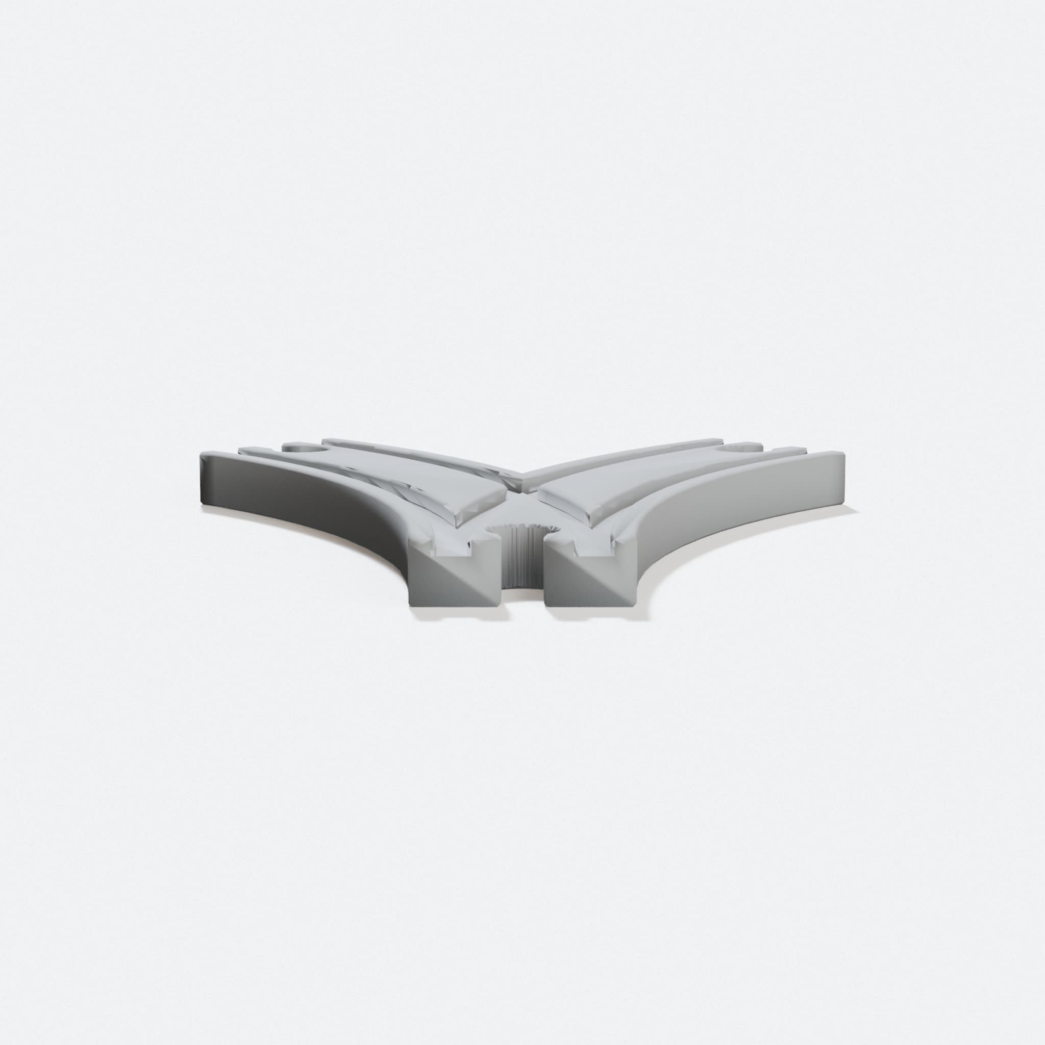 3D Printed Toy Train Track Curved Switch Left Right