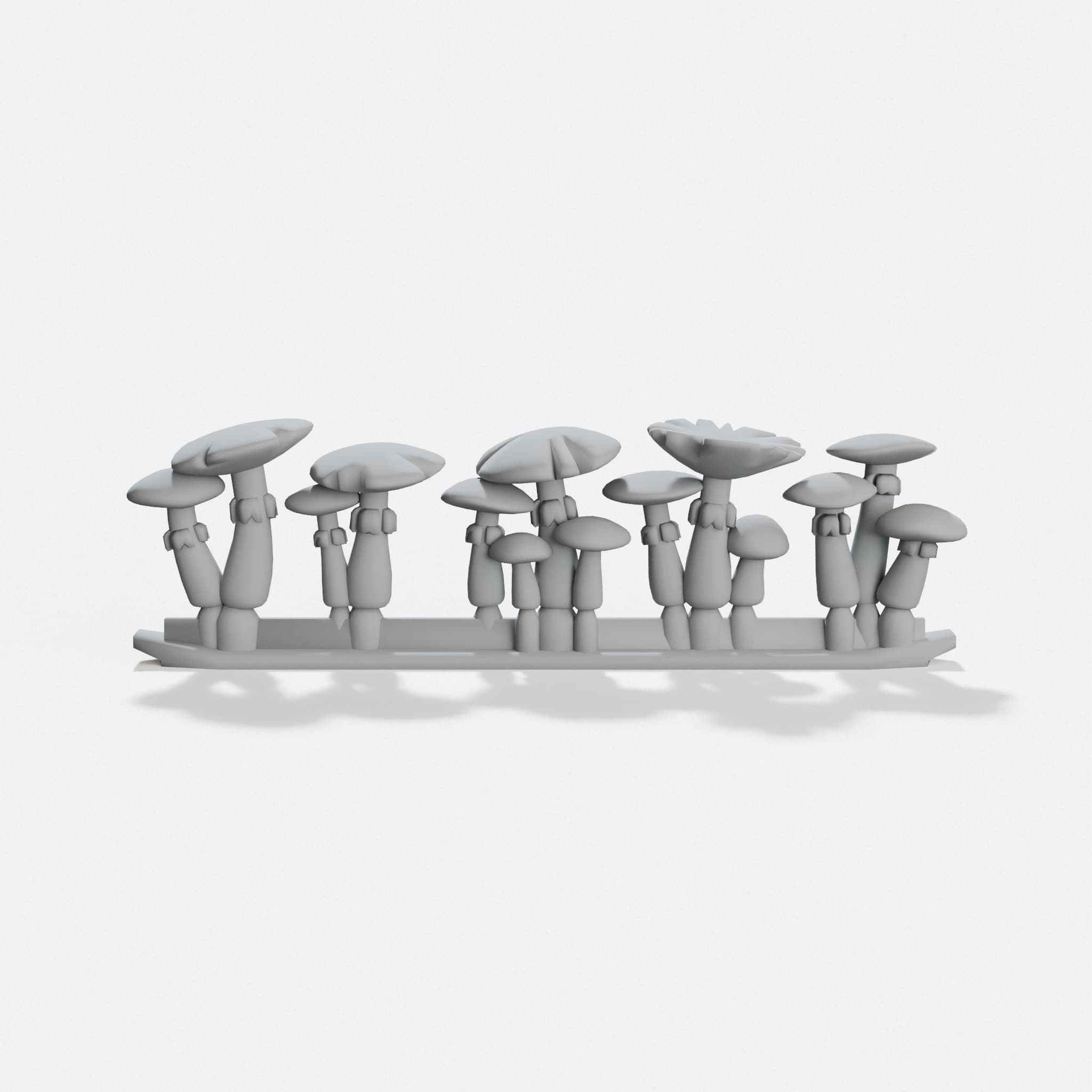 Mushroom Collection 3D Printable Miniature Scenery Set