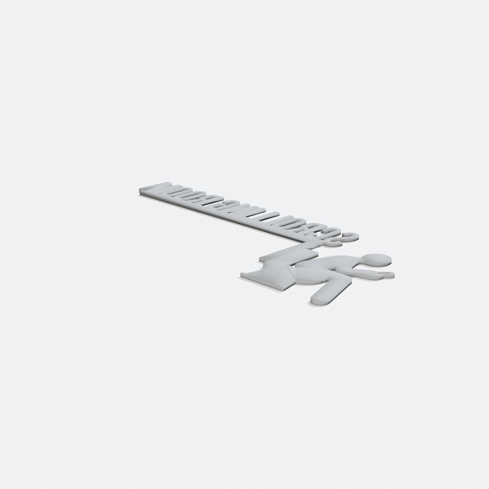 Scrolling Room Door Sign – 3D Printed Bathroom Decor