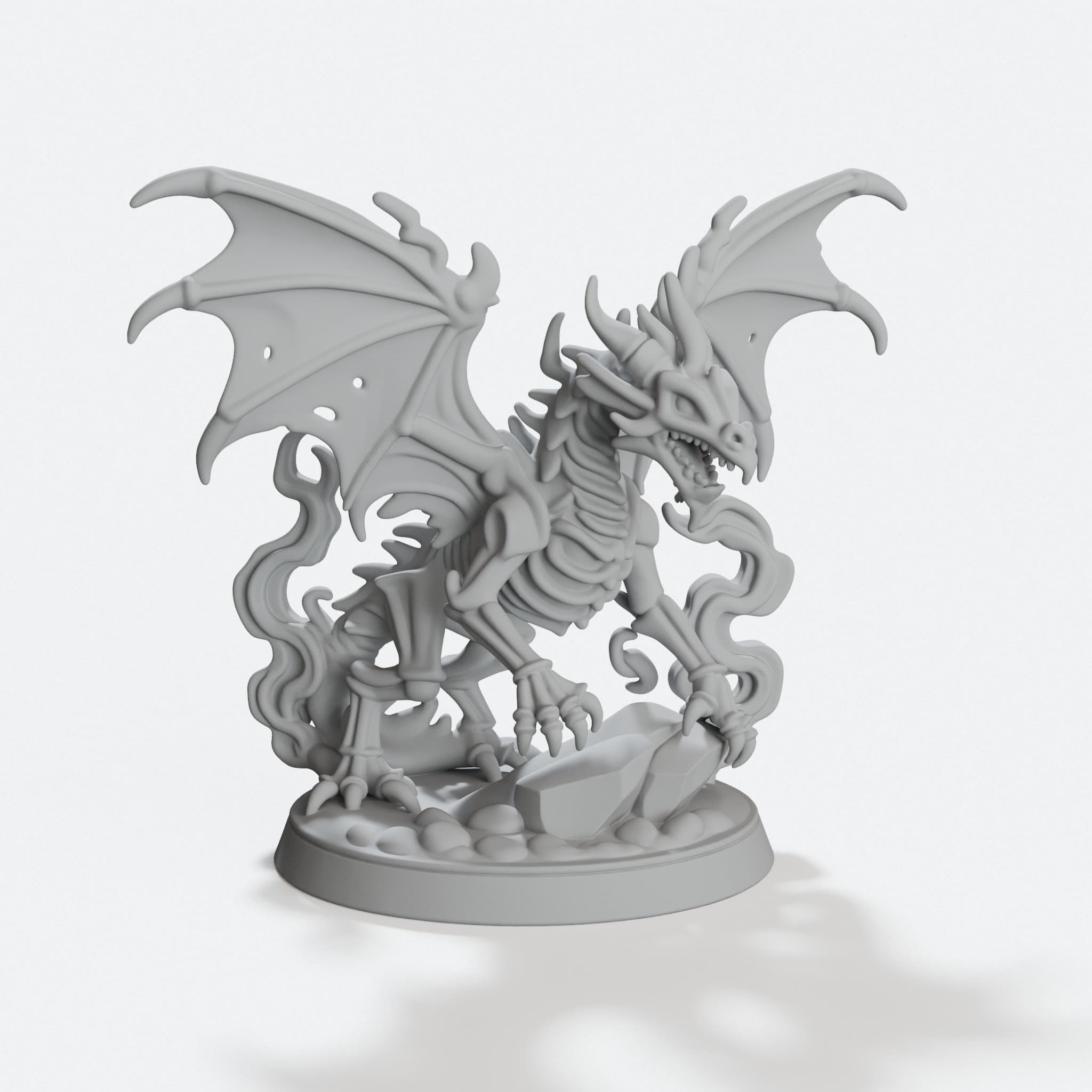 Skeleton Dragon Miniature 3D Printed Toy