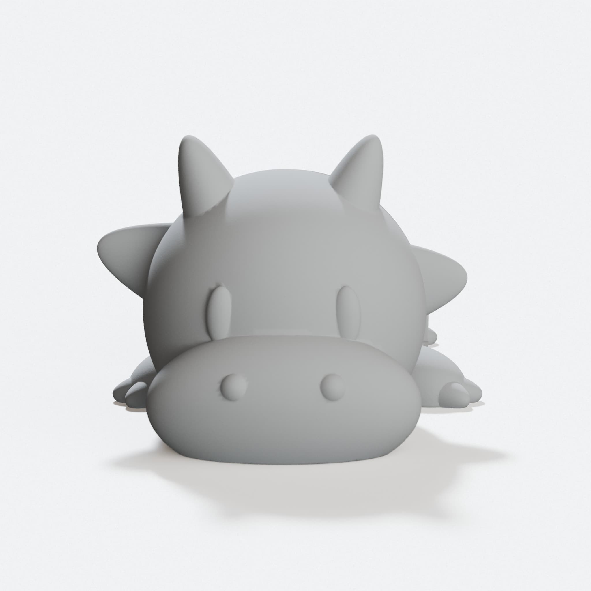 3D Printed Lazy Cow Phone Stand Keychain
