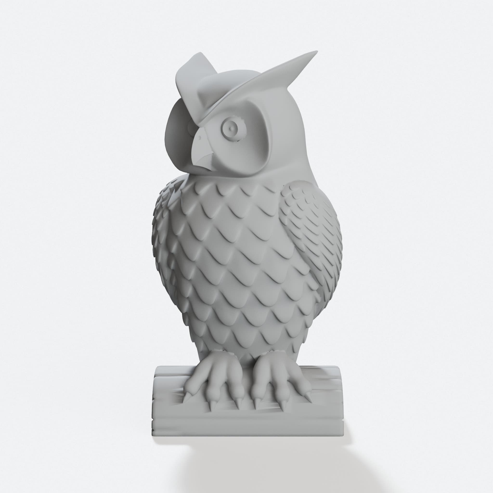 3D Printed Owl Statue – Bird Deterrent Home Decor