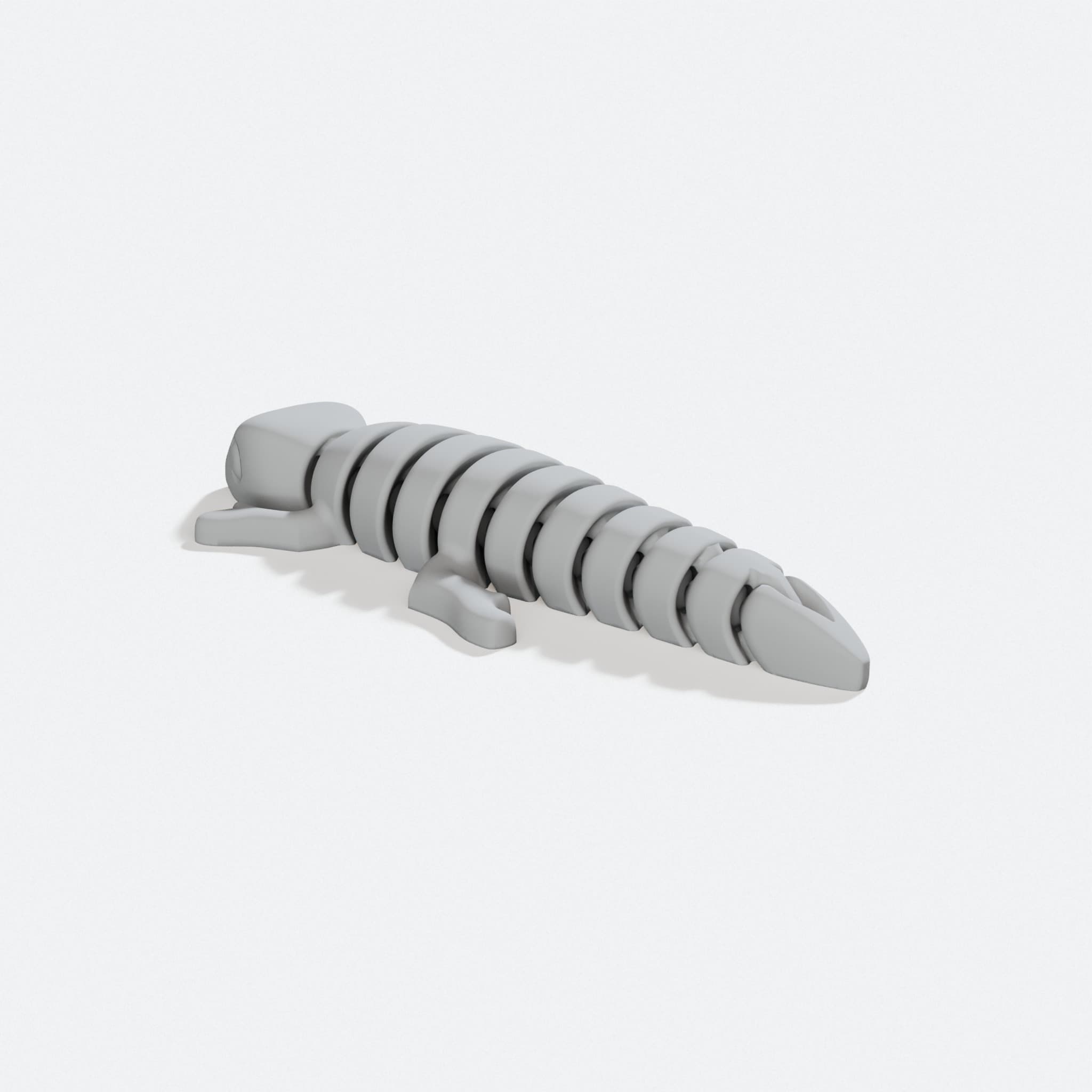 3D Printed Articulated Micro Lizard Desk Toy
