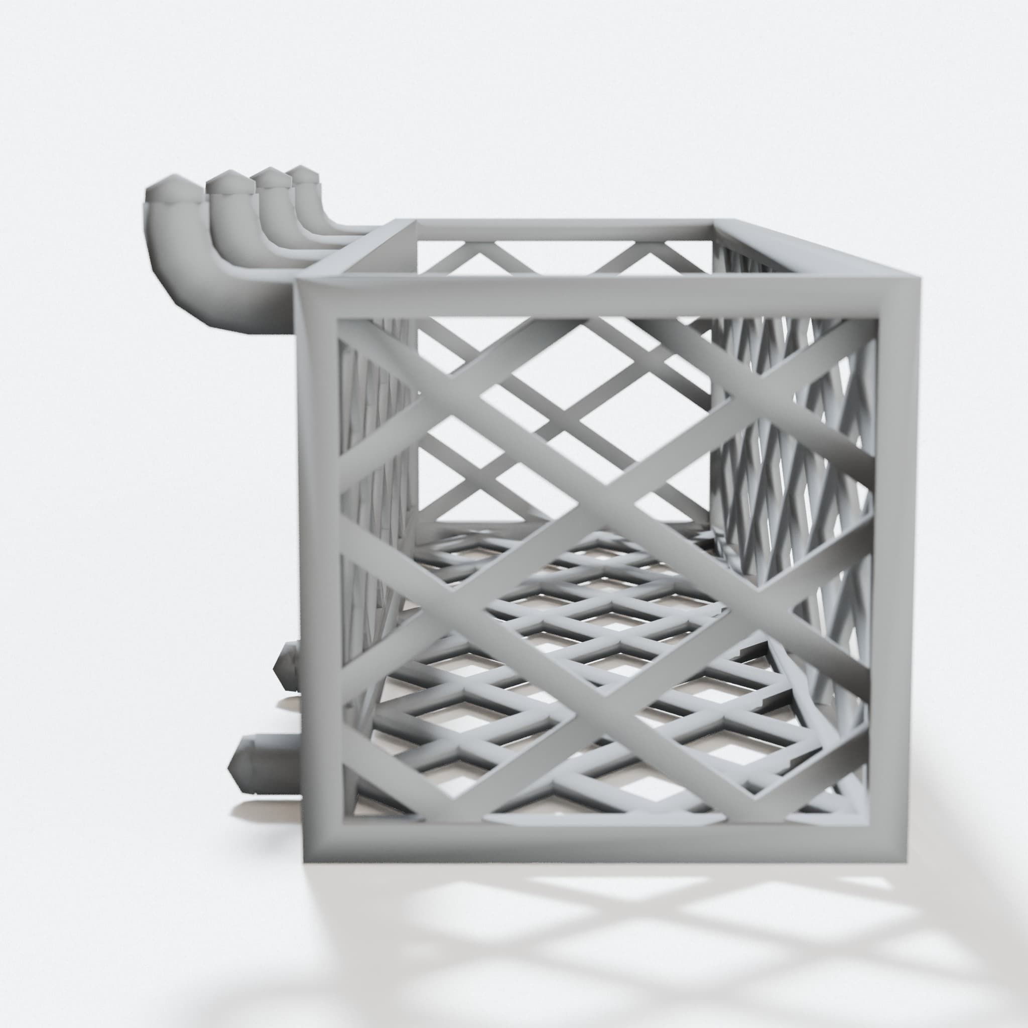 Mesh Pegboard Basket 100mm 3D Printed Organizer