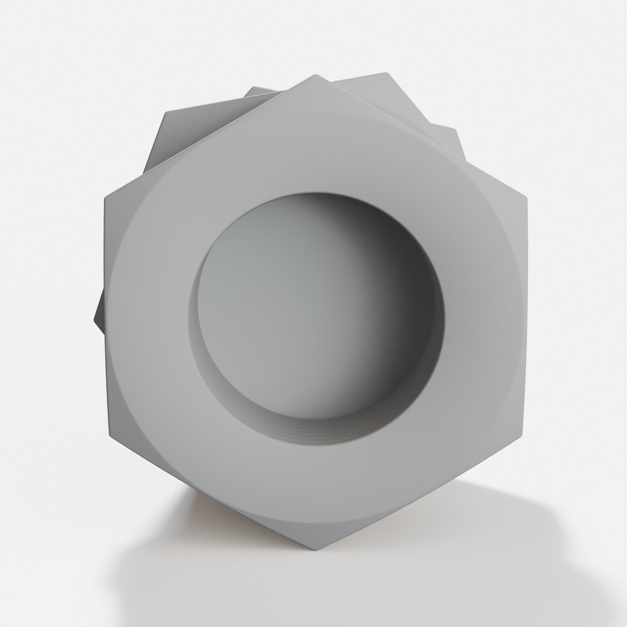 Stacked Nuts Pencil Holder, Industrial Desk Decor