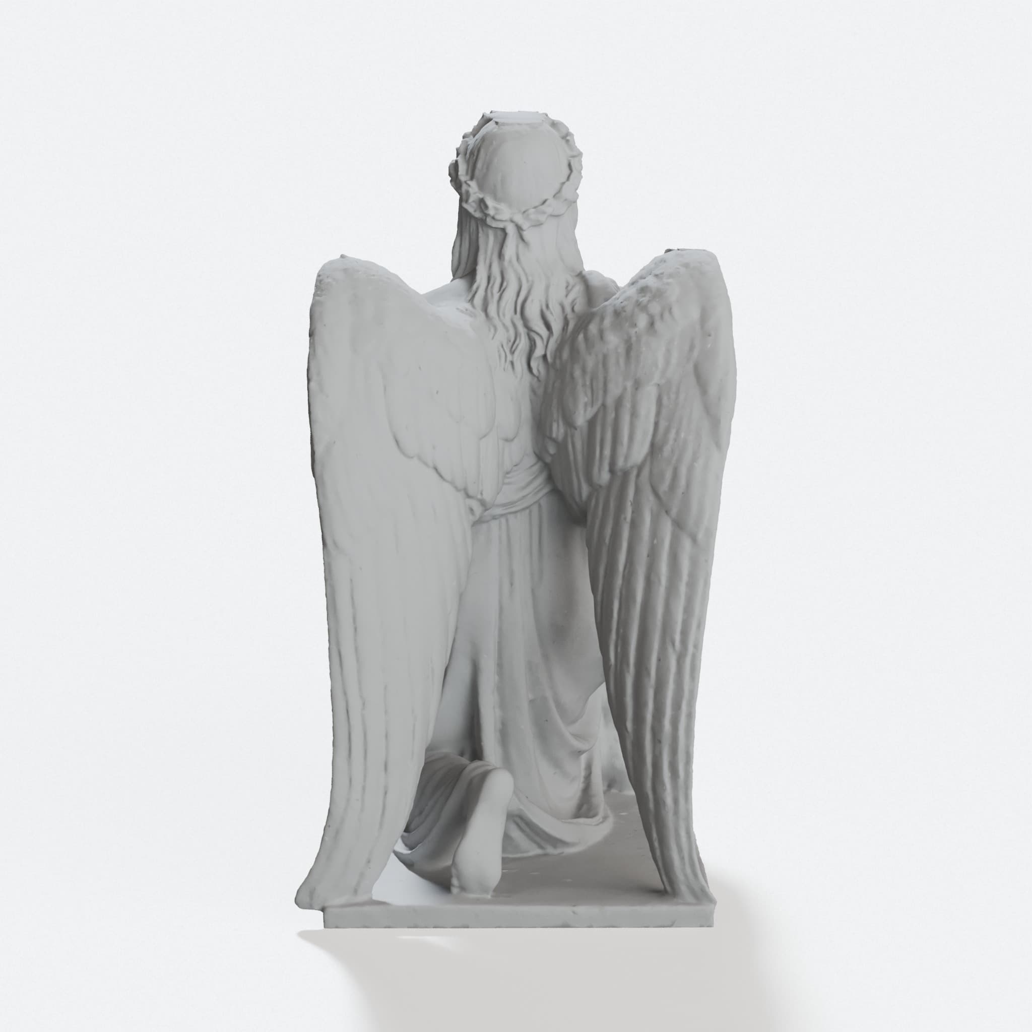 Baptismal Angel Kneeling 3D Printed Ornament
