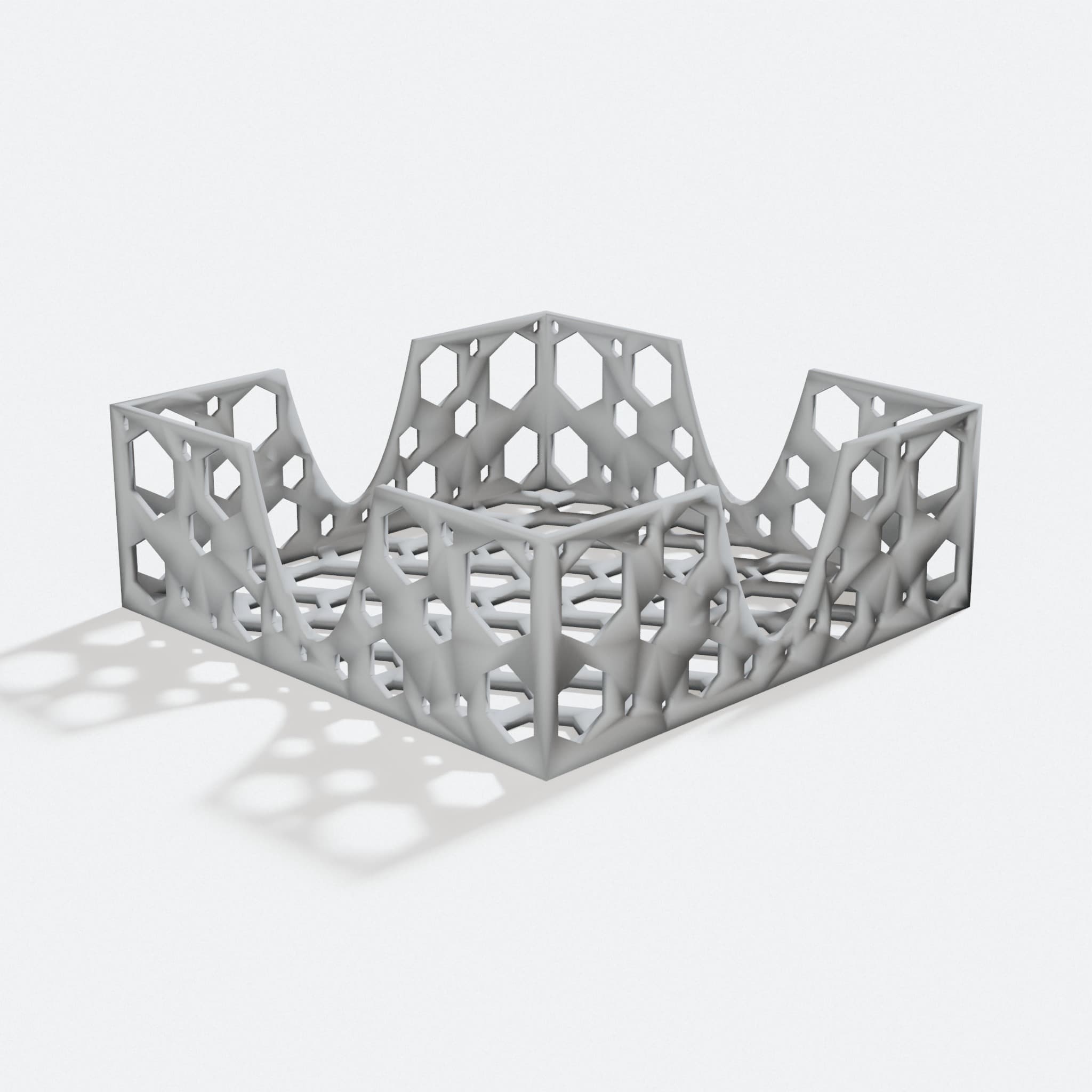 Flat Hexagonal Napkin Holder for Easy Single Pulls