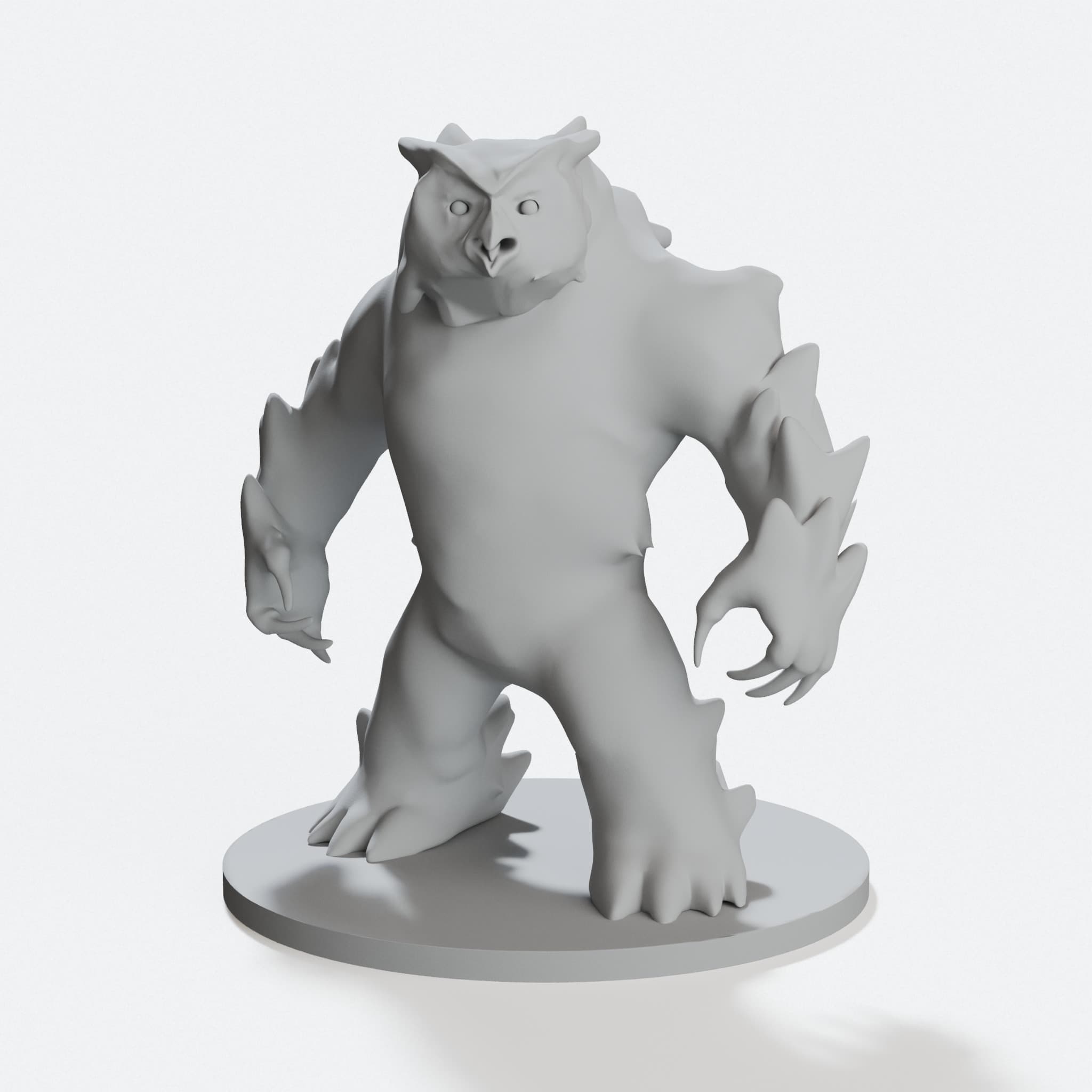 Owlbear 3D Printable Miniature