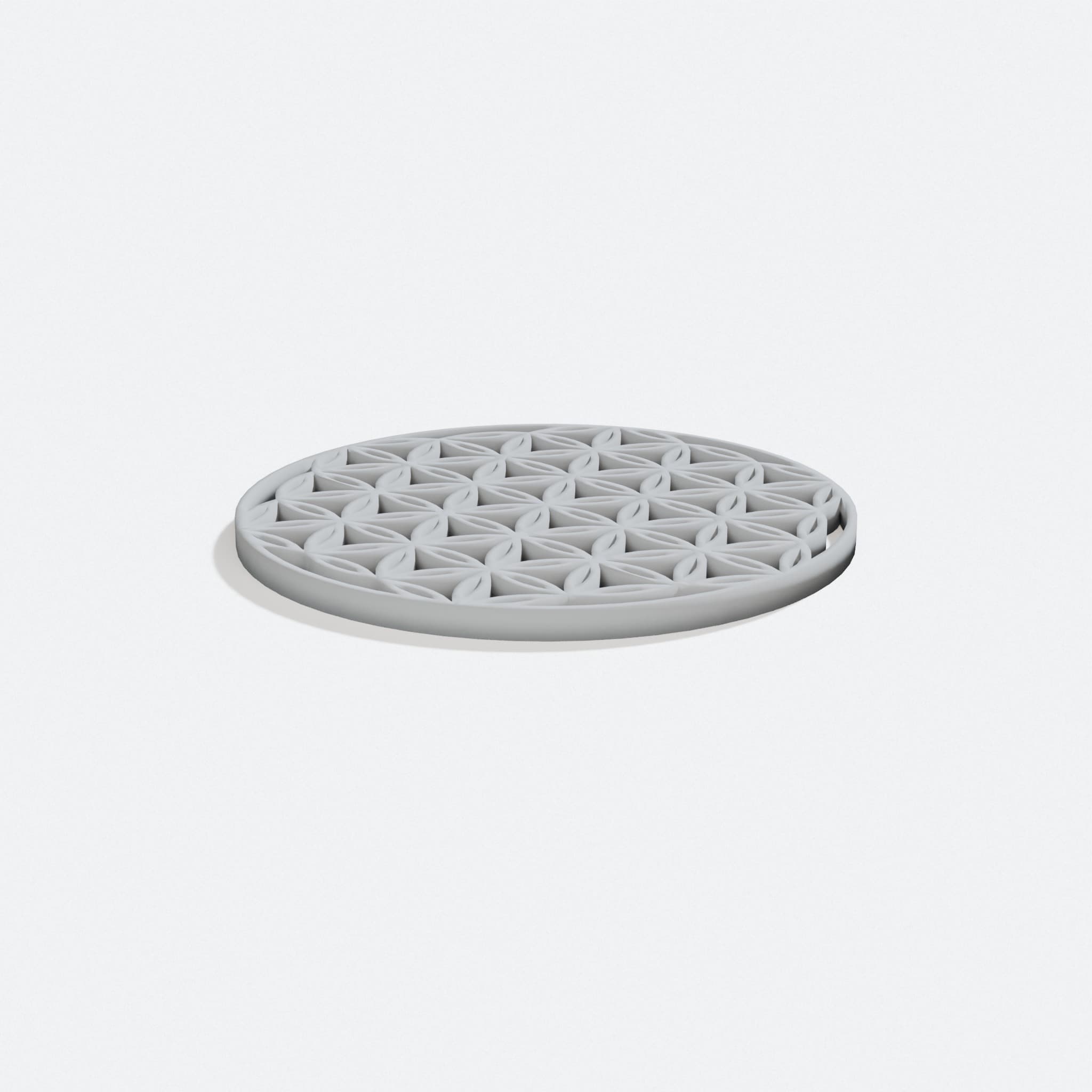 Flower of Life 3D Printed Coaster, Sacred Geometry