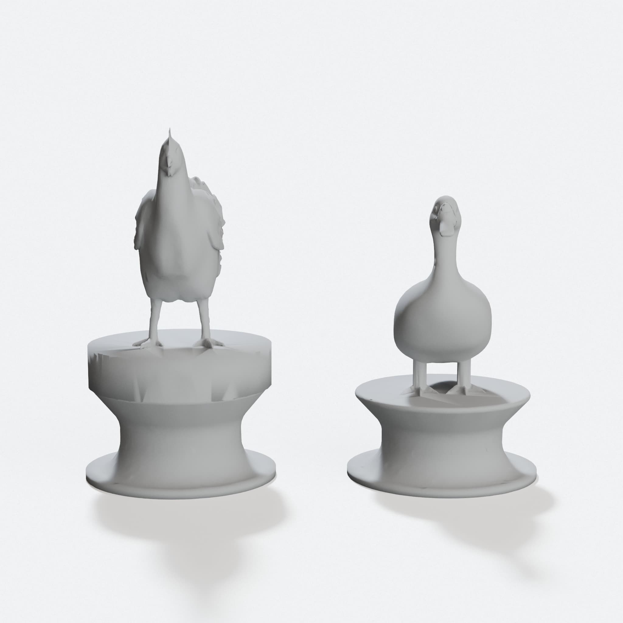 Chicken and Duck Croc Charms, 3D Printed Gifts