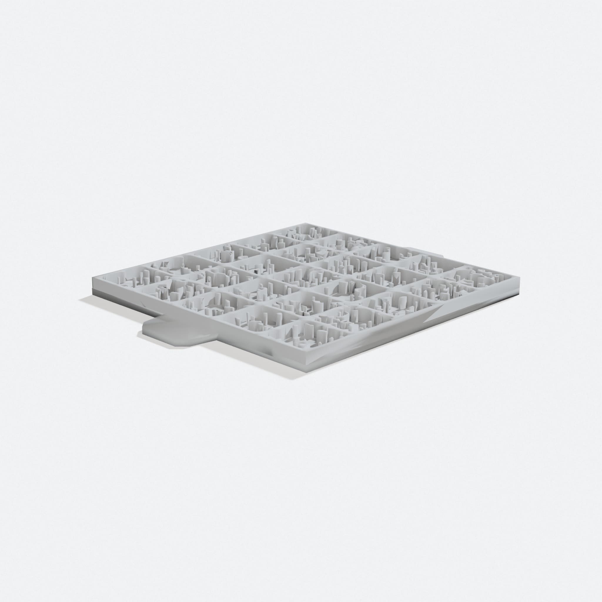 Foam Terrain Stamp 3D Printed Toy for Grid Landscapes