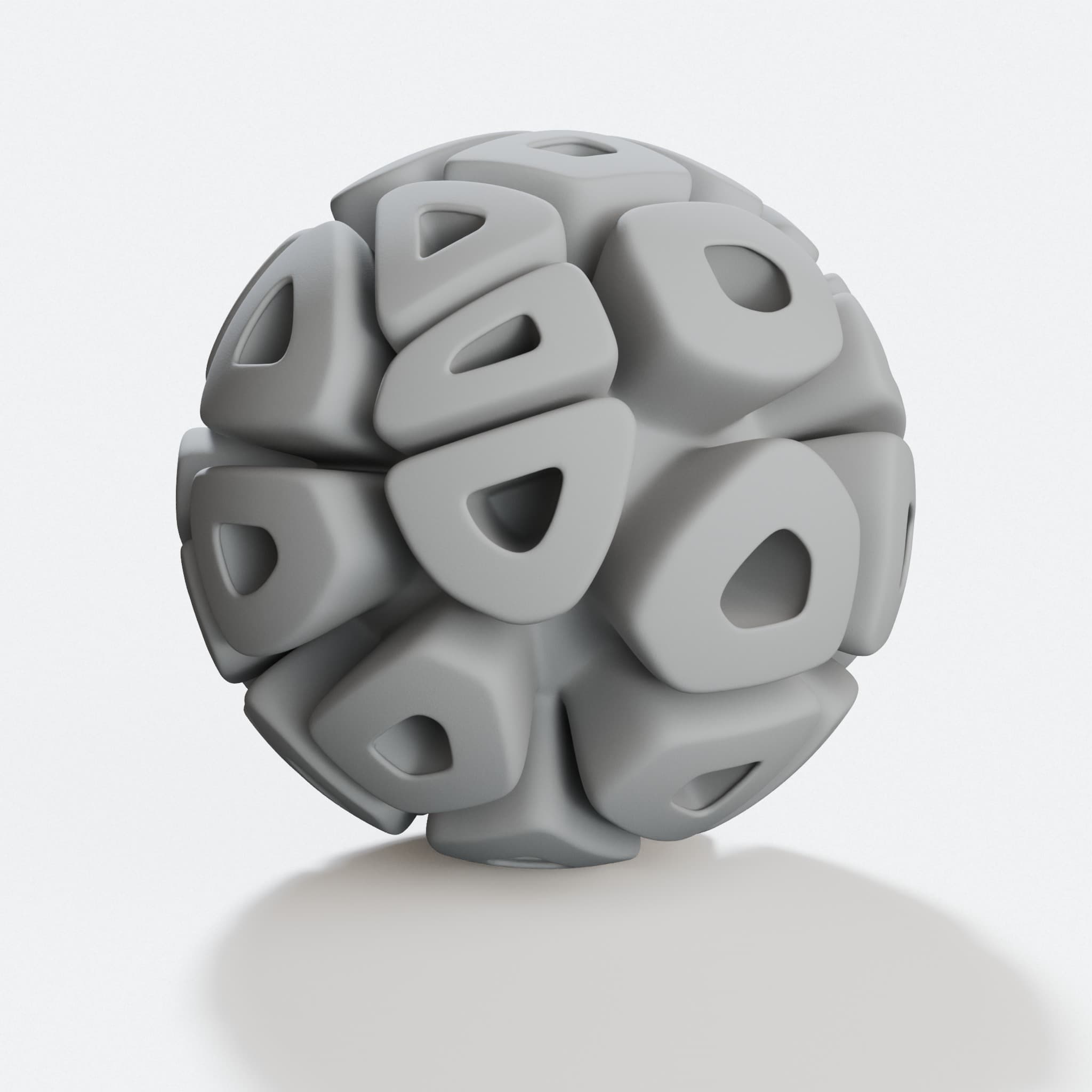 Voronoi Sphere 3D Printed Home Decor Lamp