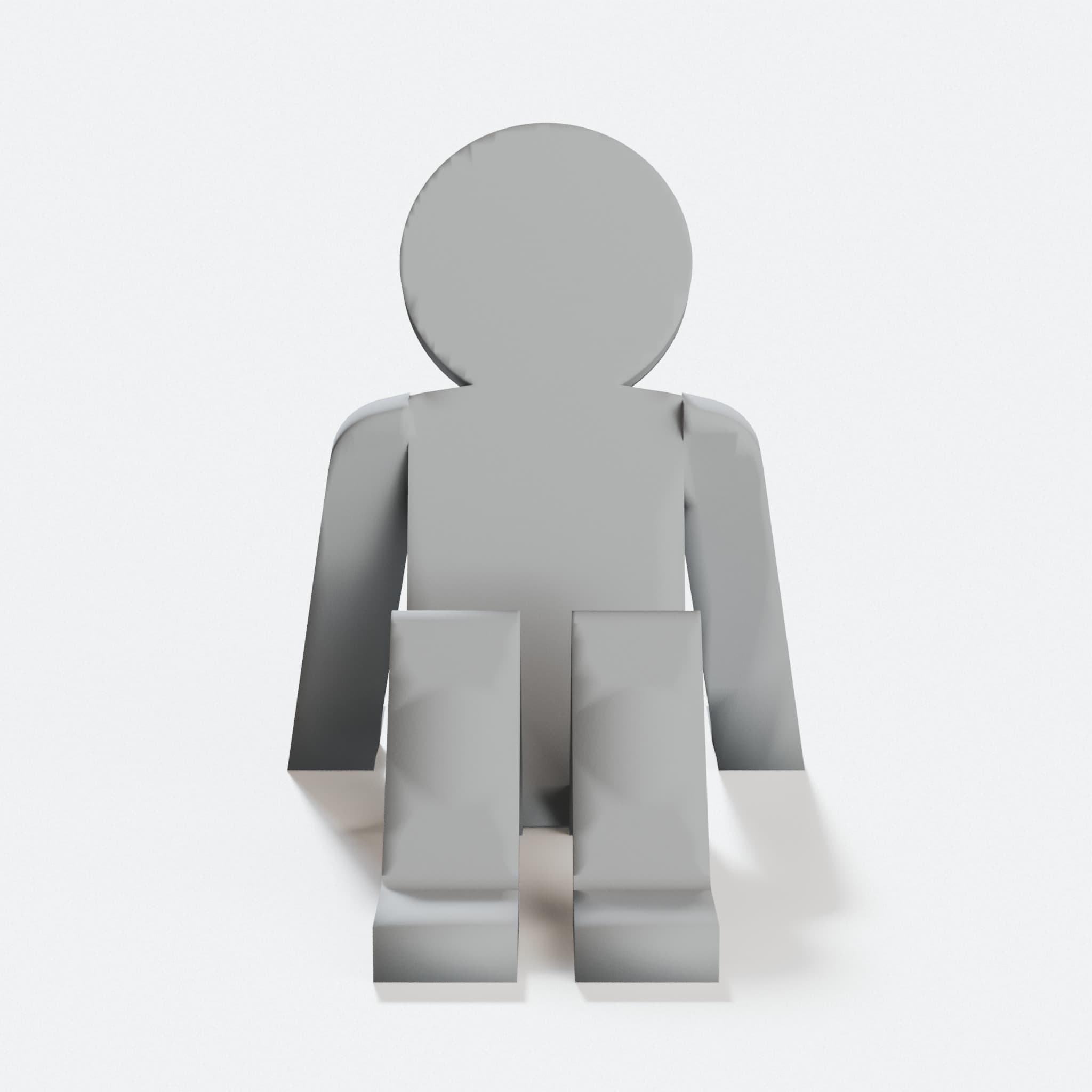 Sitting Thin Man 3D Printed Toy Figure