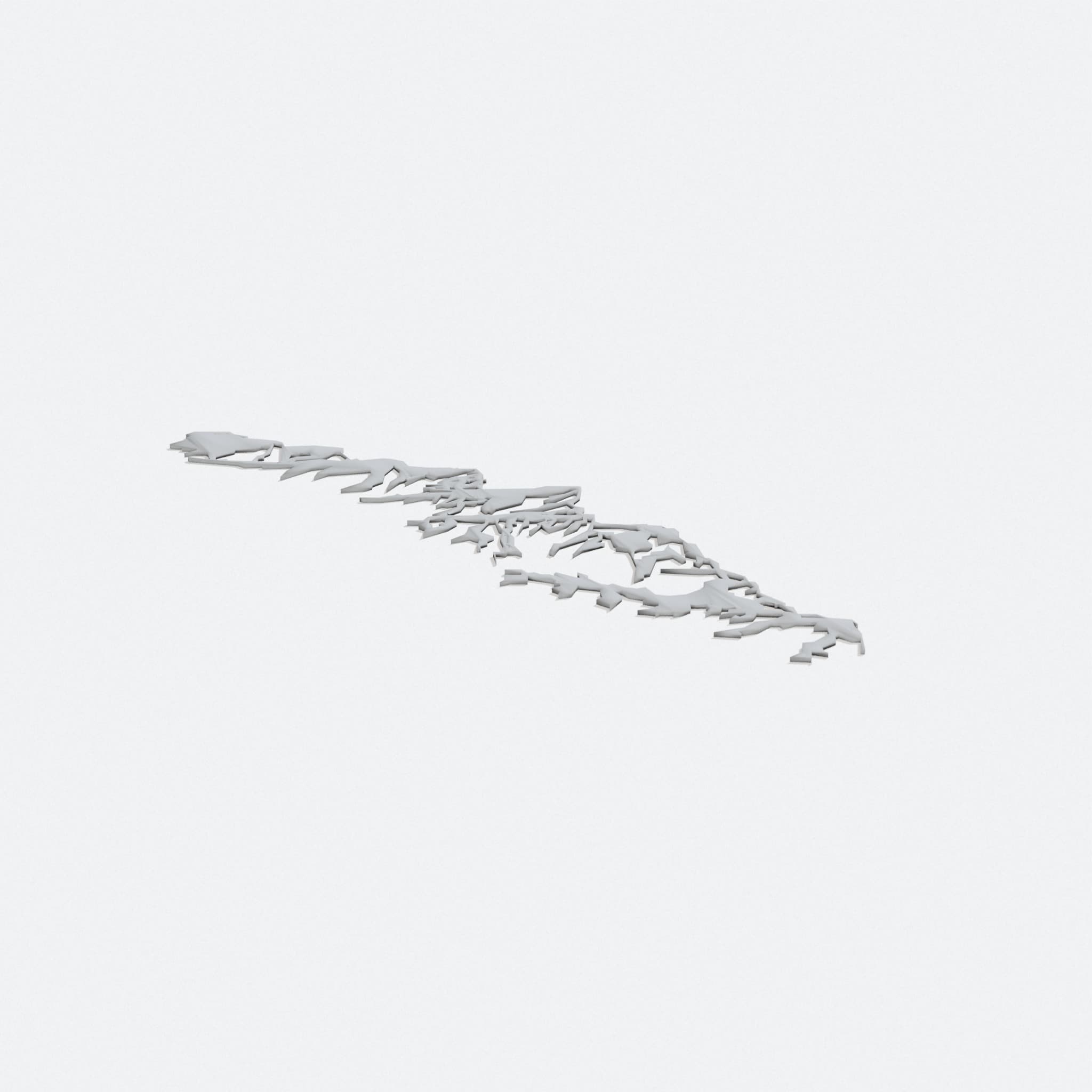 Mountain Scene 3D Printed Wall Art