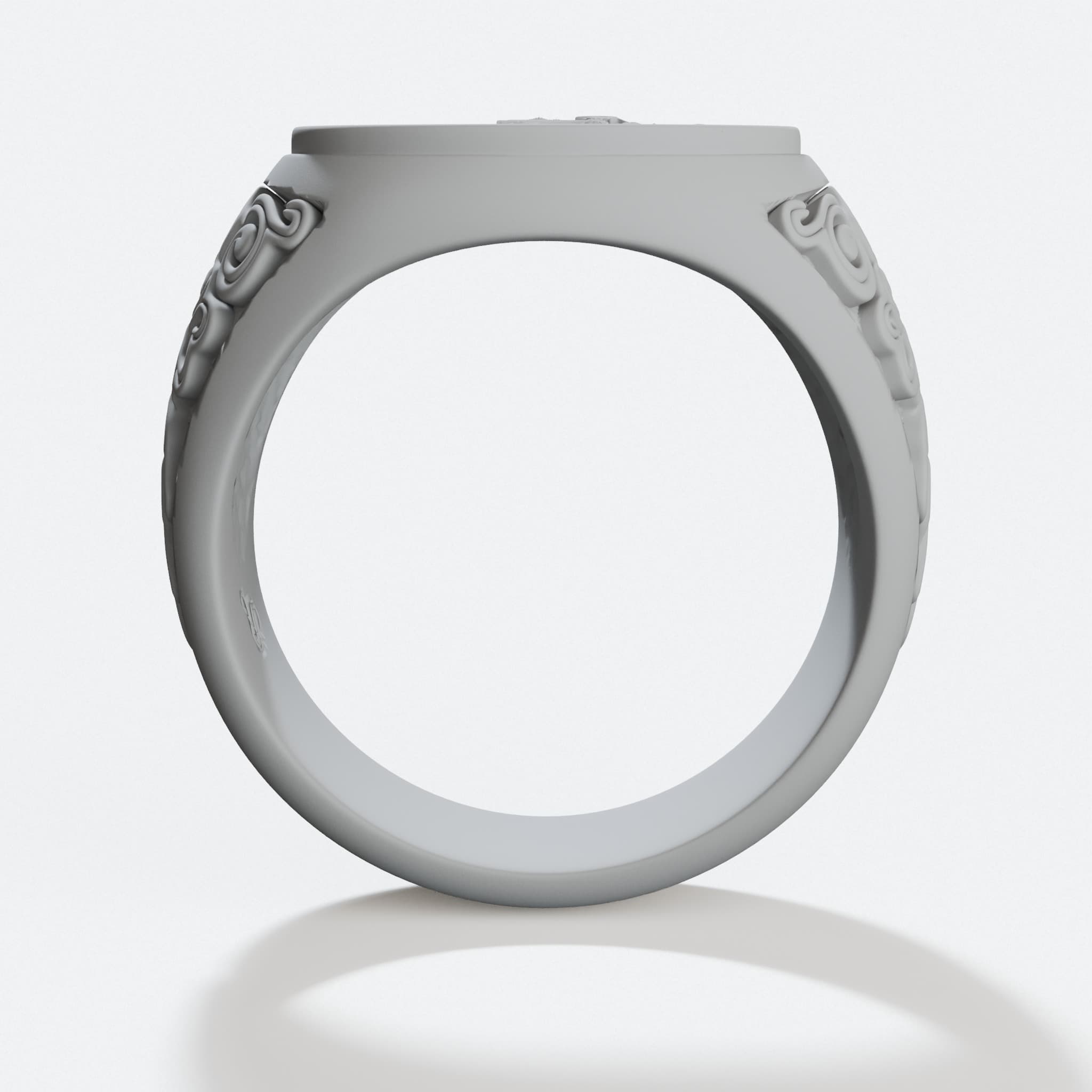Moscow Ring with Saint George 3D Printed Ornament